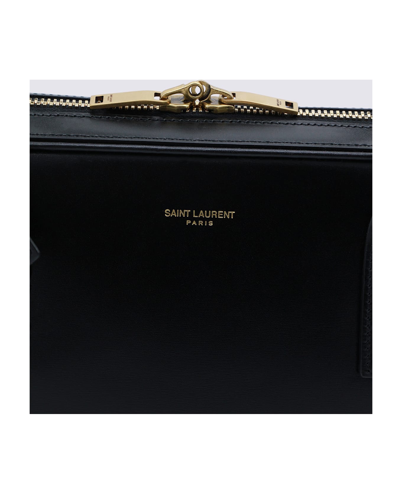 Saint Laurent Black Leather Sac De Jour Large Top Handle Bag - Black