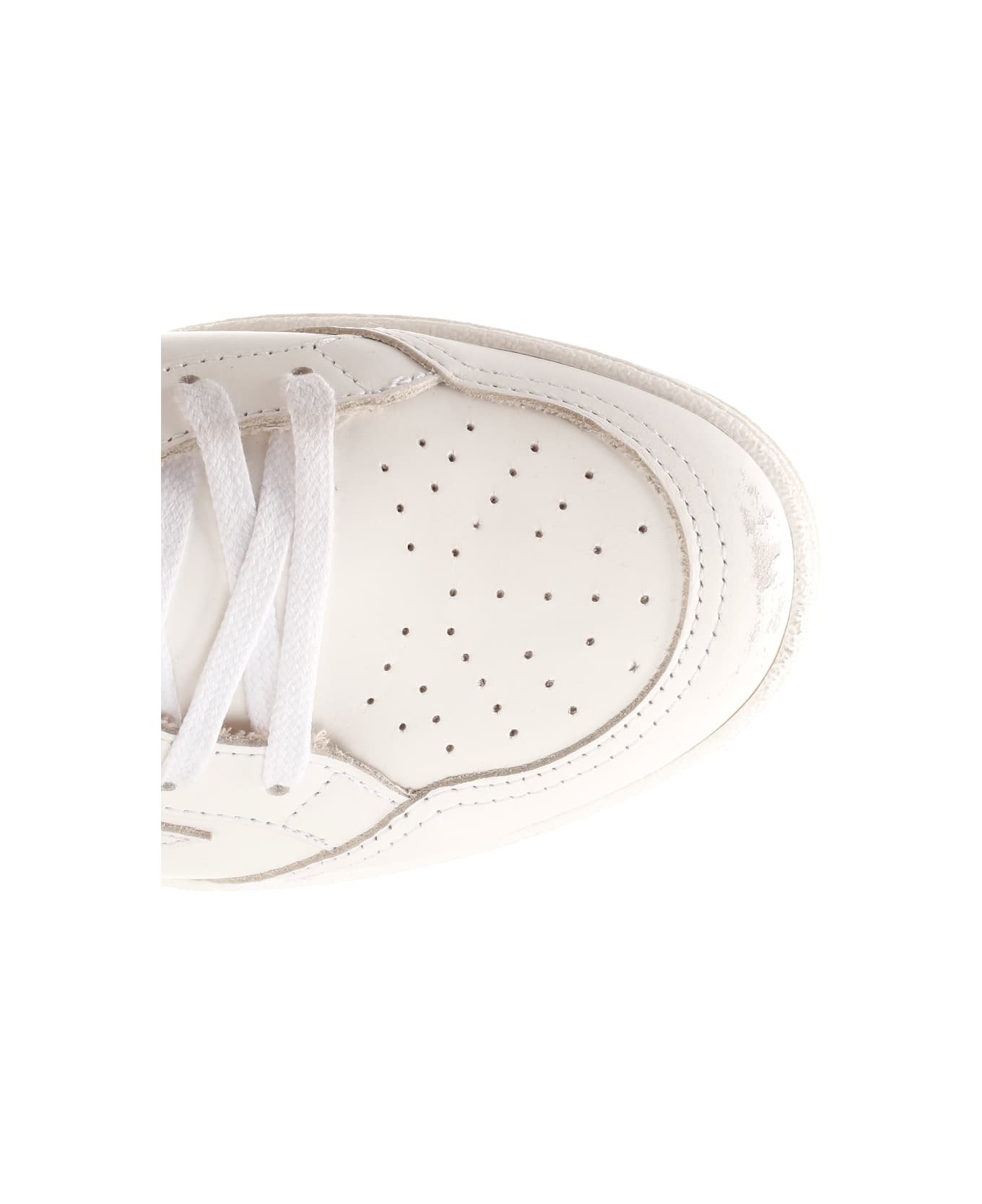 Golden Goose Ball Star Leather Sneakers - Optic White スニーカー