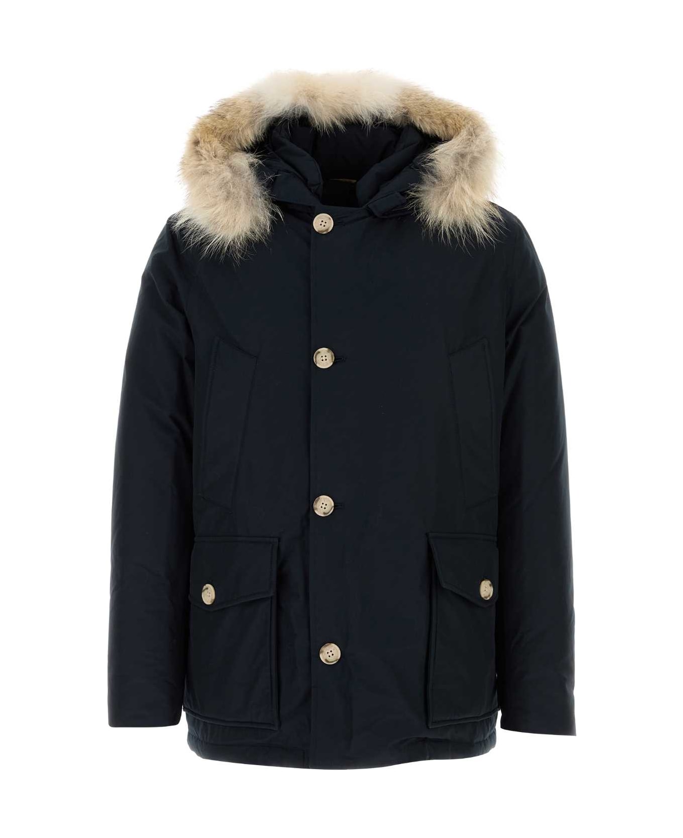 Woolrich Midnight Blue Cotton Blend Arctic Parka - MELBLU