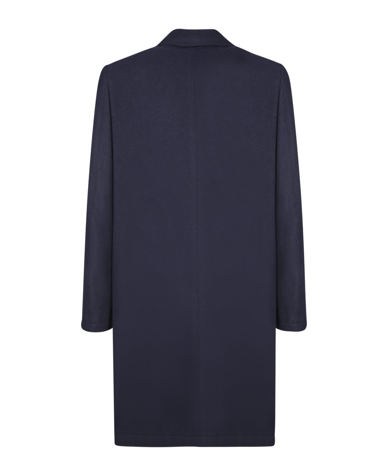 Canali Blue Wool And Cashmere Coat - Blue