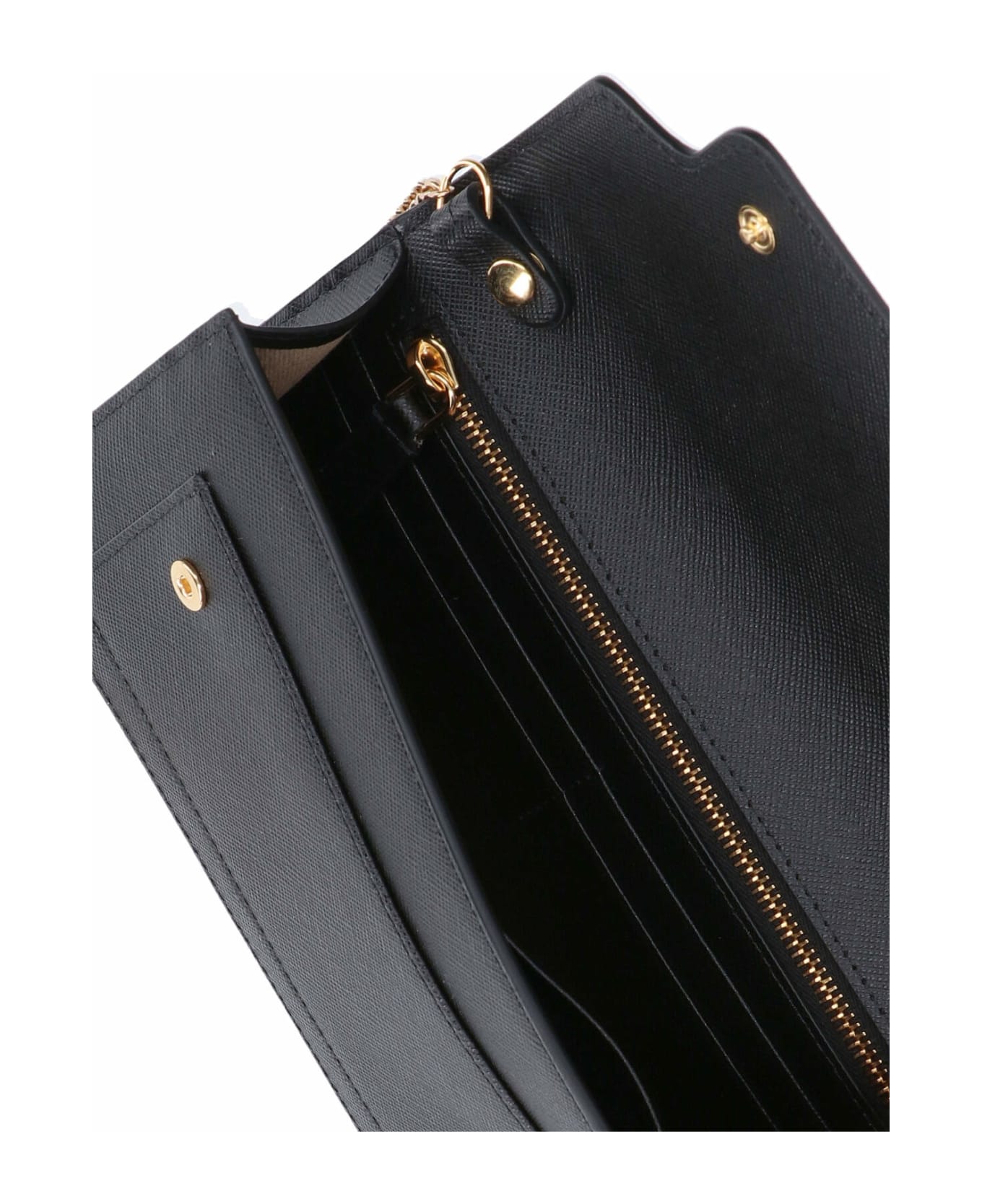 Marni Logo Shoulder Strap Wallet - Black  