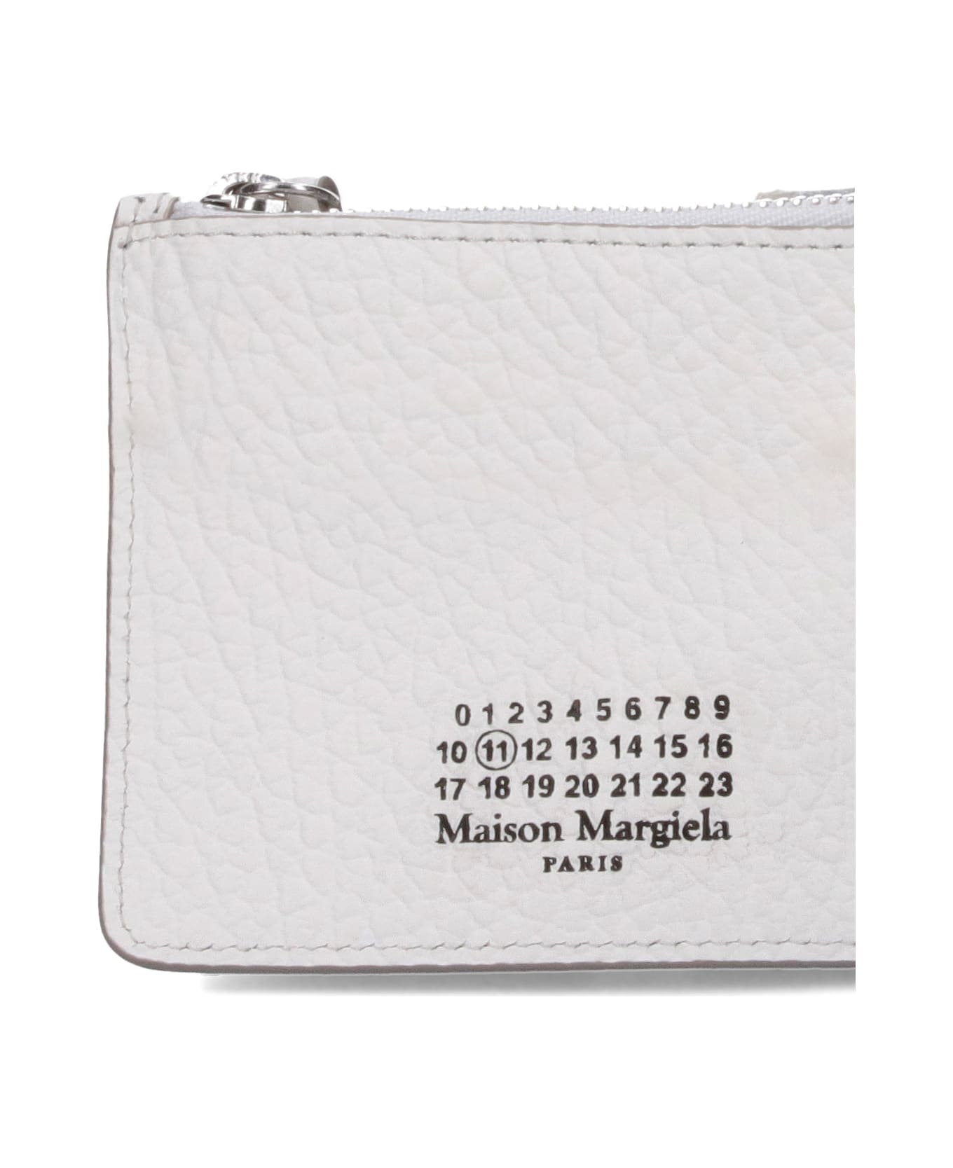 Maison Margiela Four Stitches Zipper Wallet - White 財布