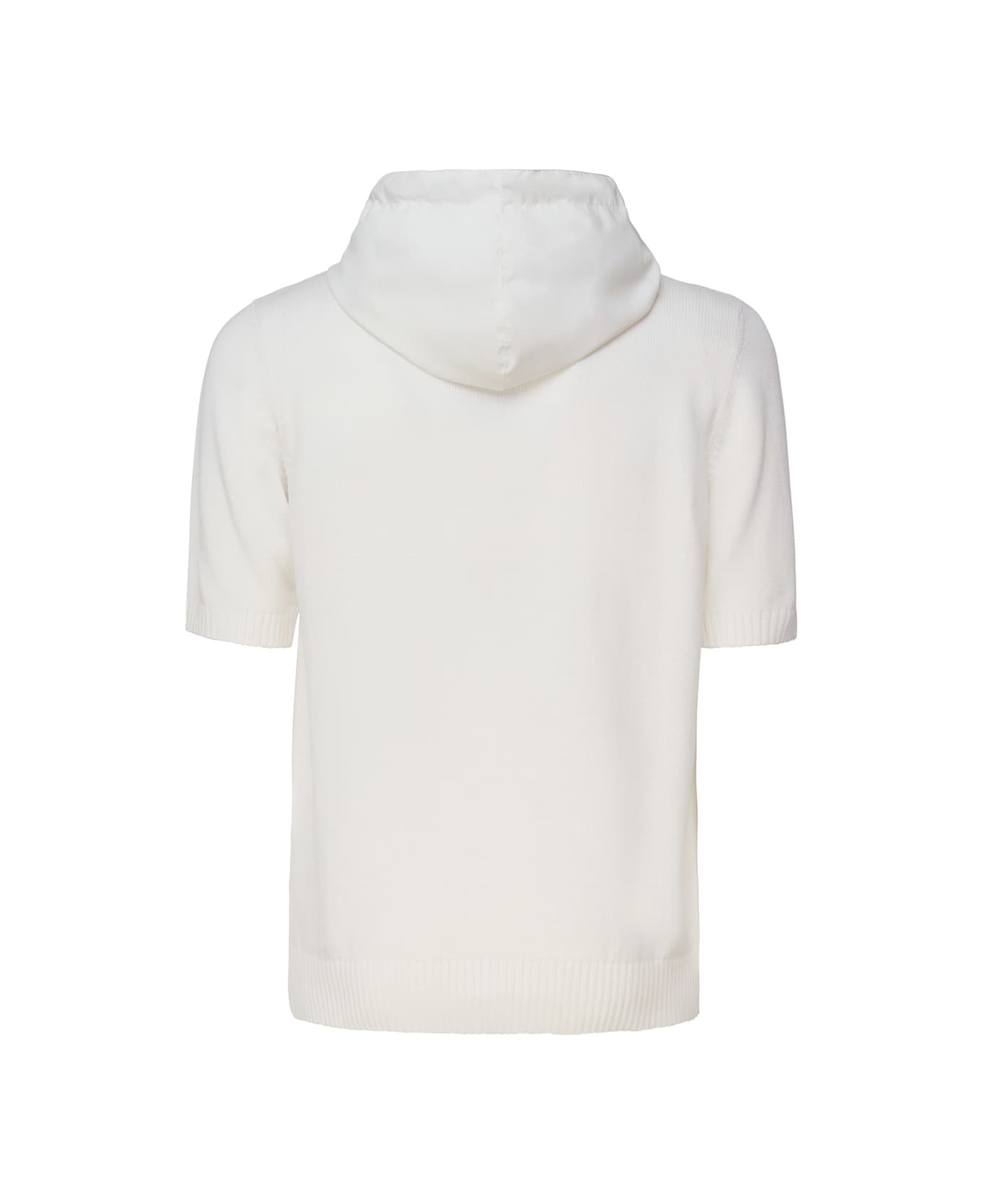 Eleventy Hooded Sweater - White フリース
