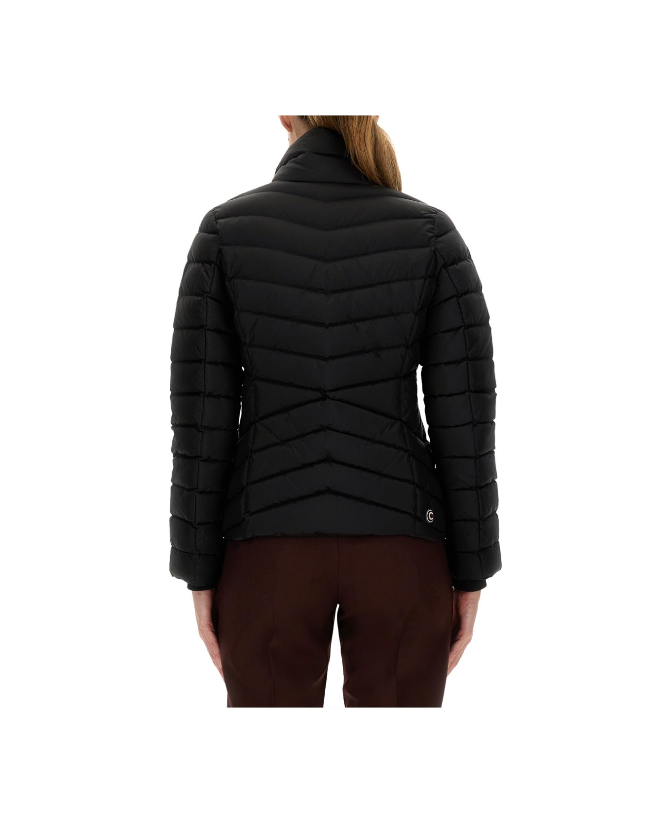 Colmar Down Jacket With Knitted Cuffs - BLACK