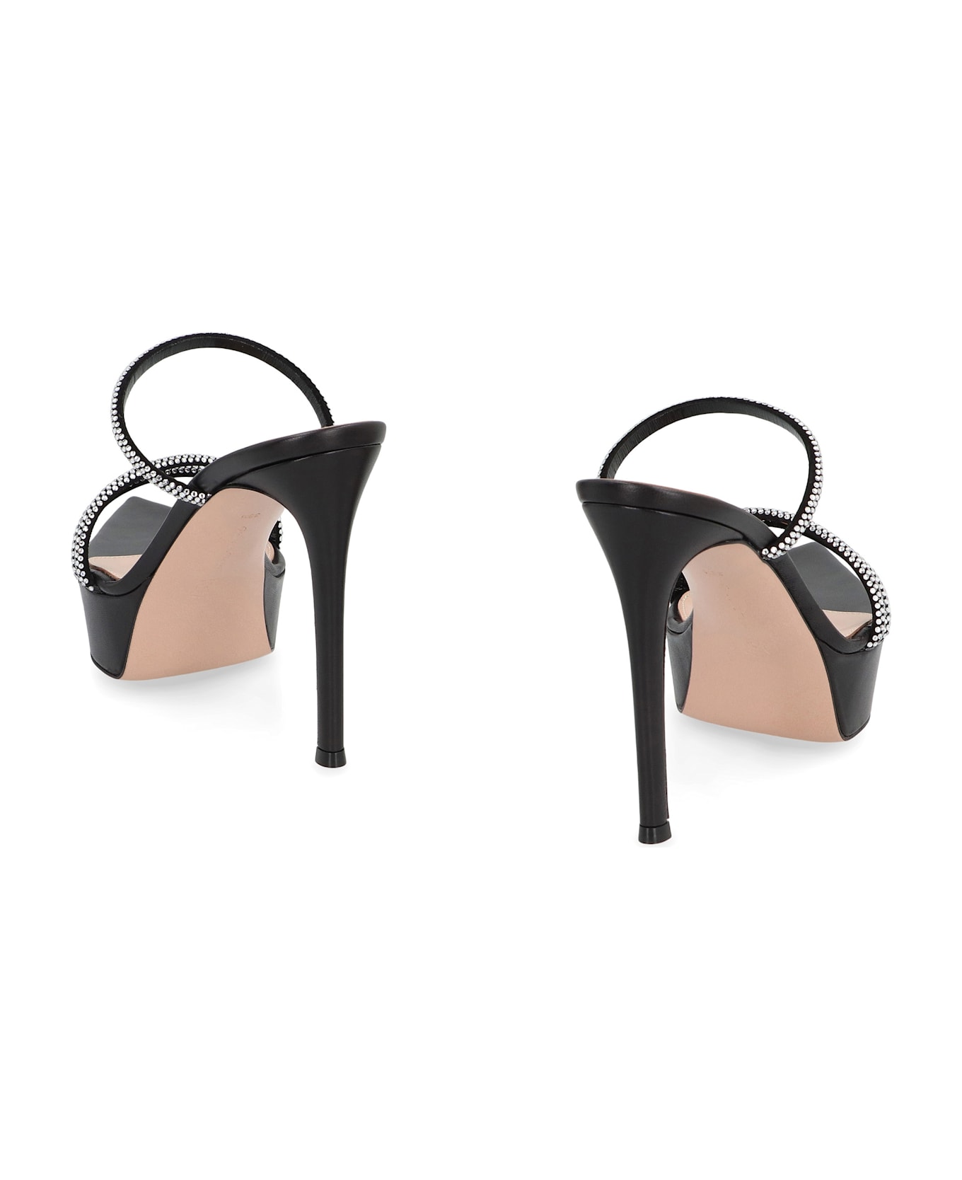 Gianvito Rossi Leather Mules - black