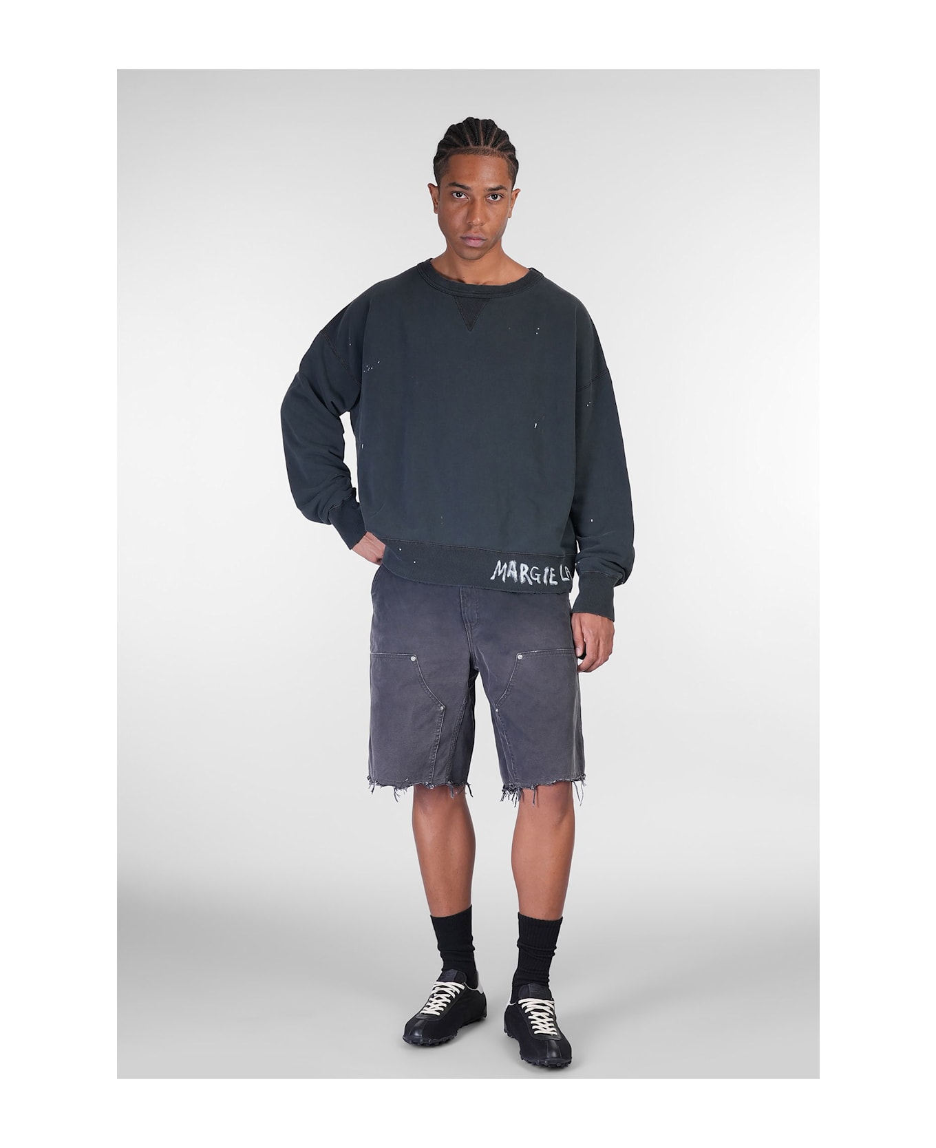 Maison Margiela Sweatshirt In Black Cotton - black