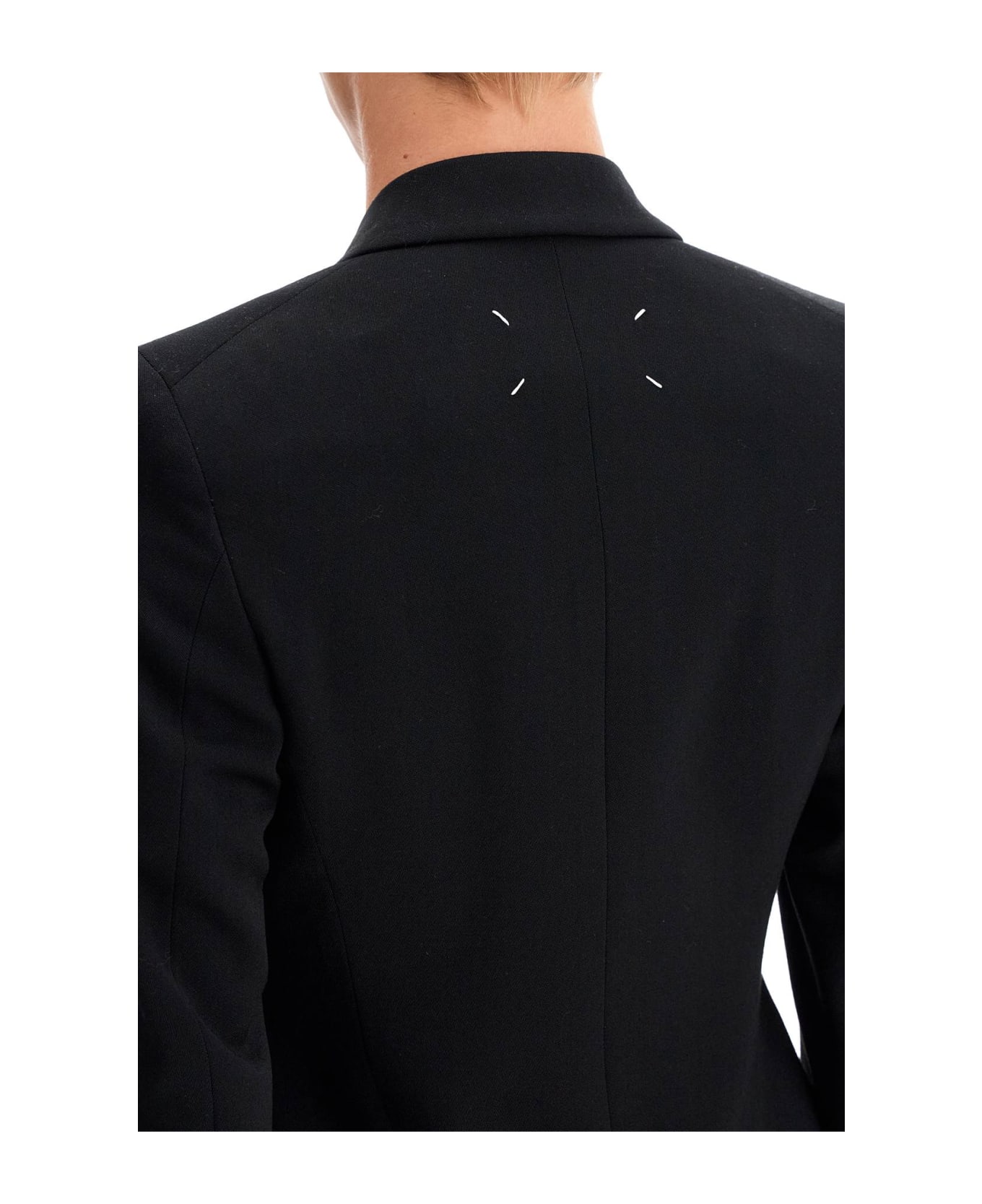 Maison Margiela Slim-fit Wool Jacket With A Fitted Waist - BLACK (Black)