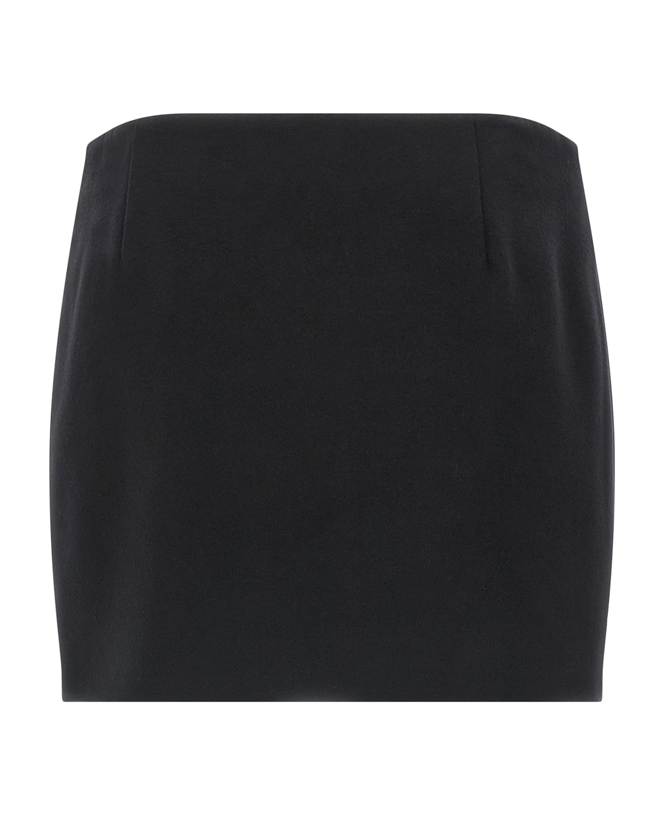 Ferragamo Cashmere Wool Skirt - Black  
