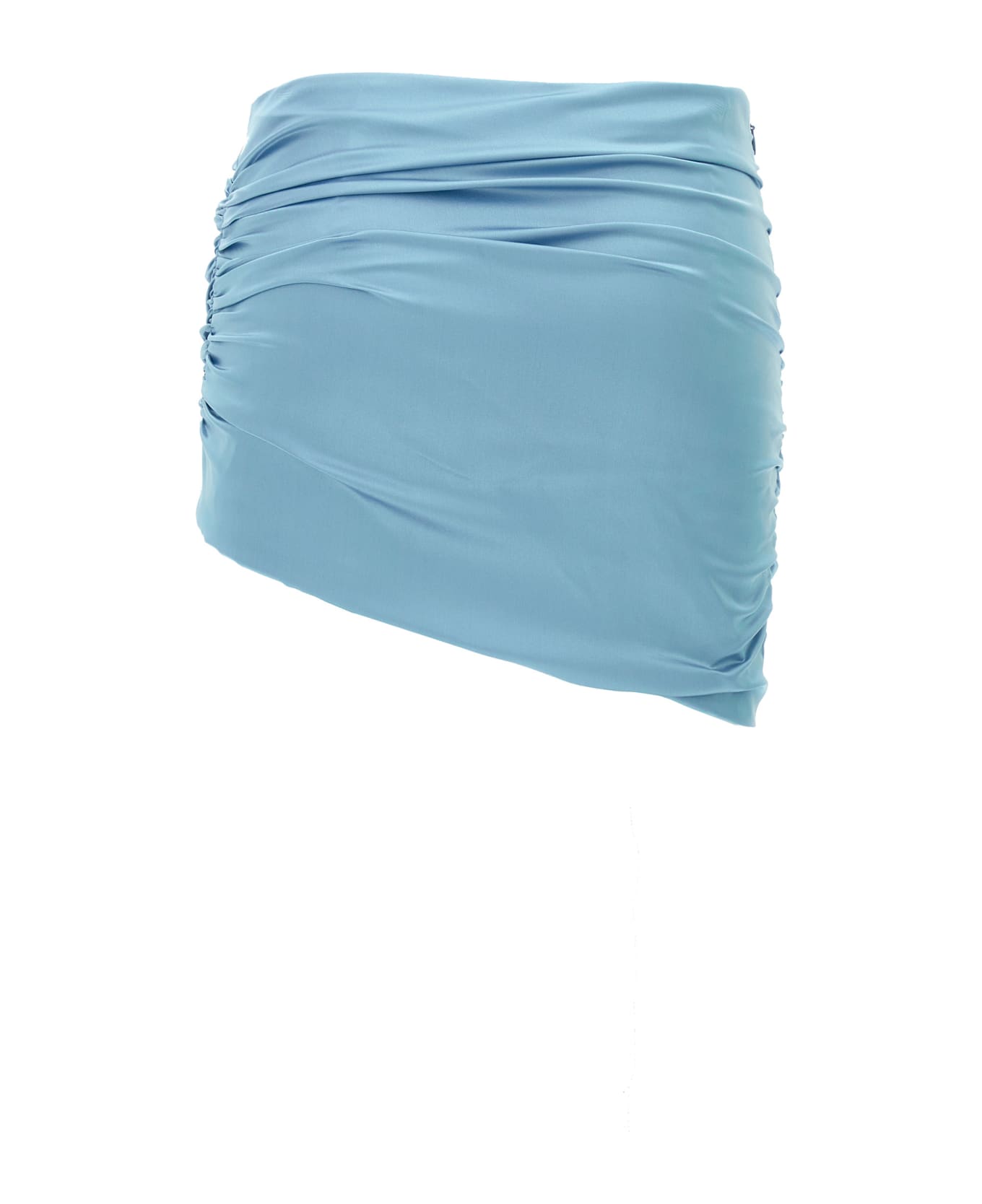 Alessandra Rich Satin Mini Skirt - Light Blue