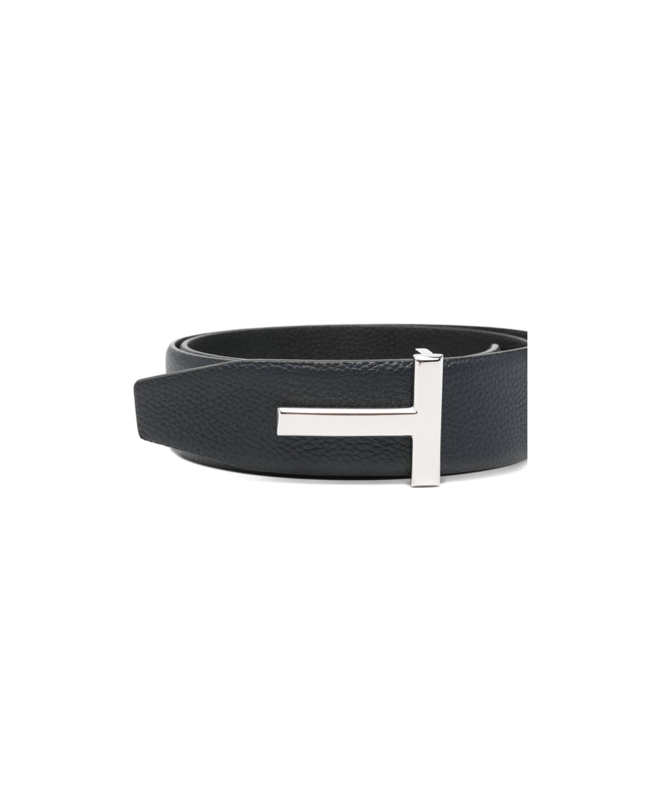 Tom Ford Leather Reversible Belt - Blue