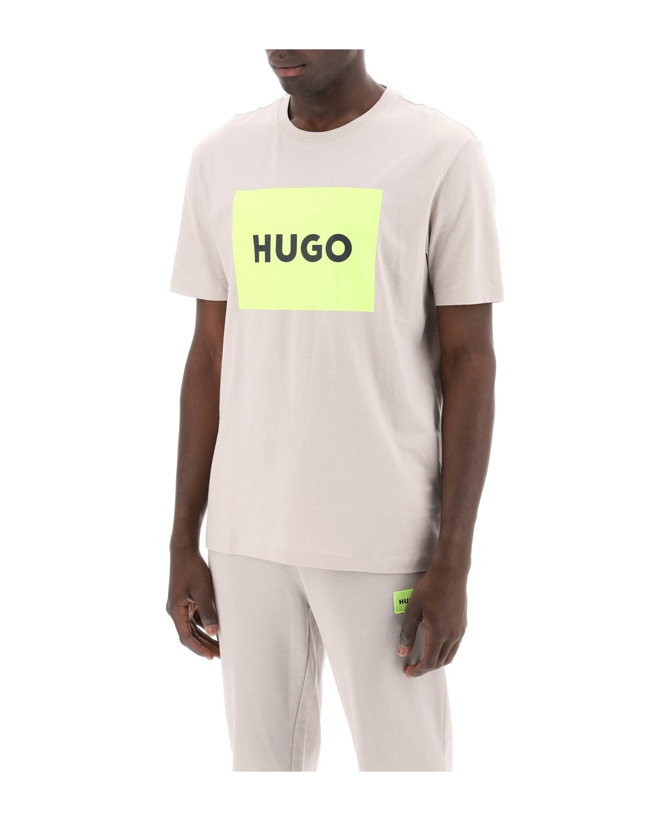 Hugo Boss Dulive T-shirt With Logo Box - LIGHT PASTEL GREY (Beige)