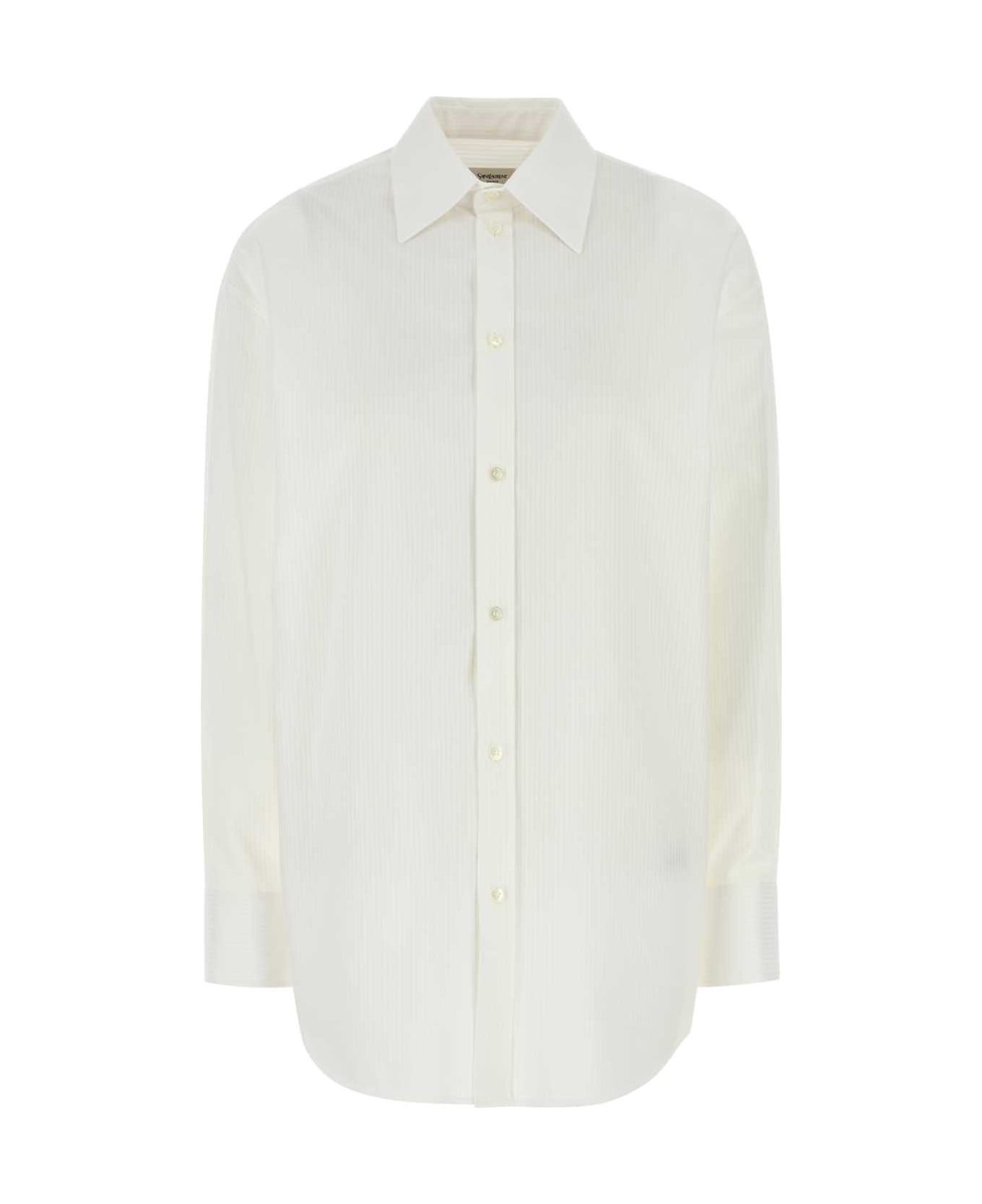 Saint Laurent White Cotton Shirt - CRAIE