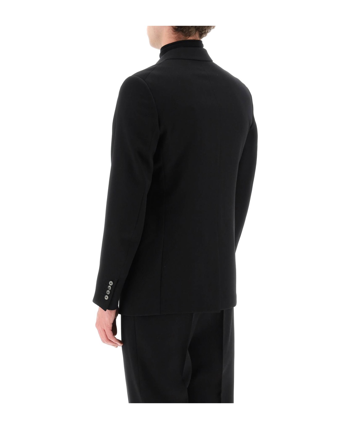 Lanvin Wool Single Breast Blazer Jacket - BLACK (Black) ブレザー