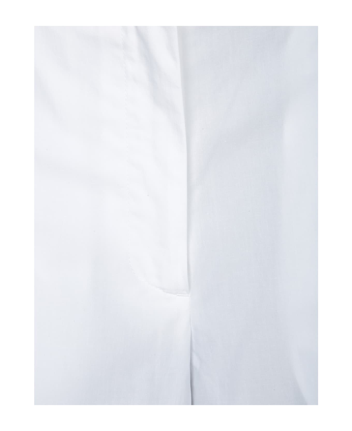 パンツ MSGM 3641MDP11 247200 02 Trousers White Gabardine trousers with side bands - MSGM Official