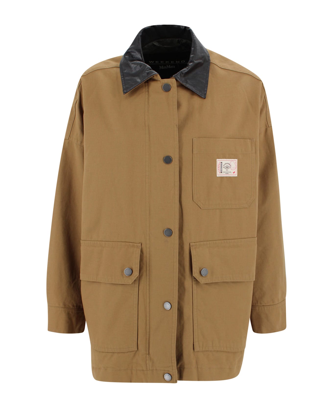 Weekend Max Mara Camel Cotton Canvas Jacket - Camel