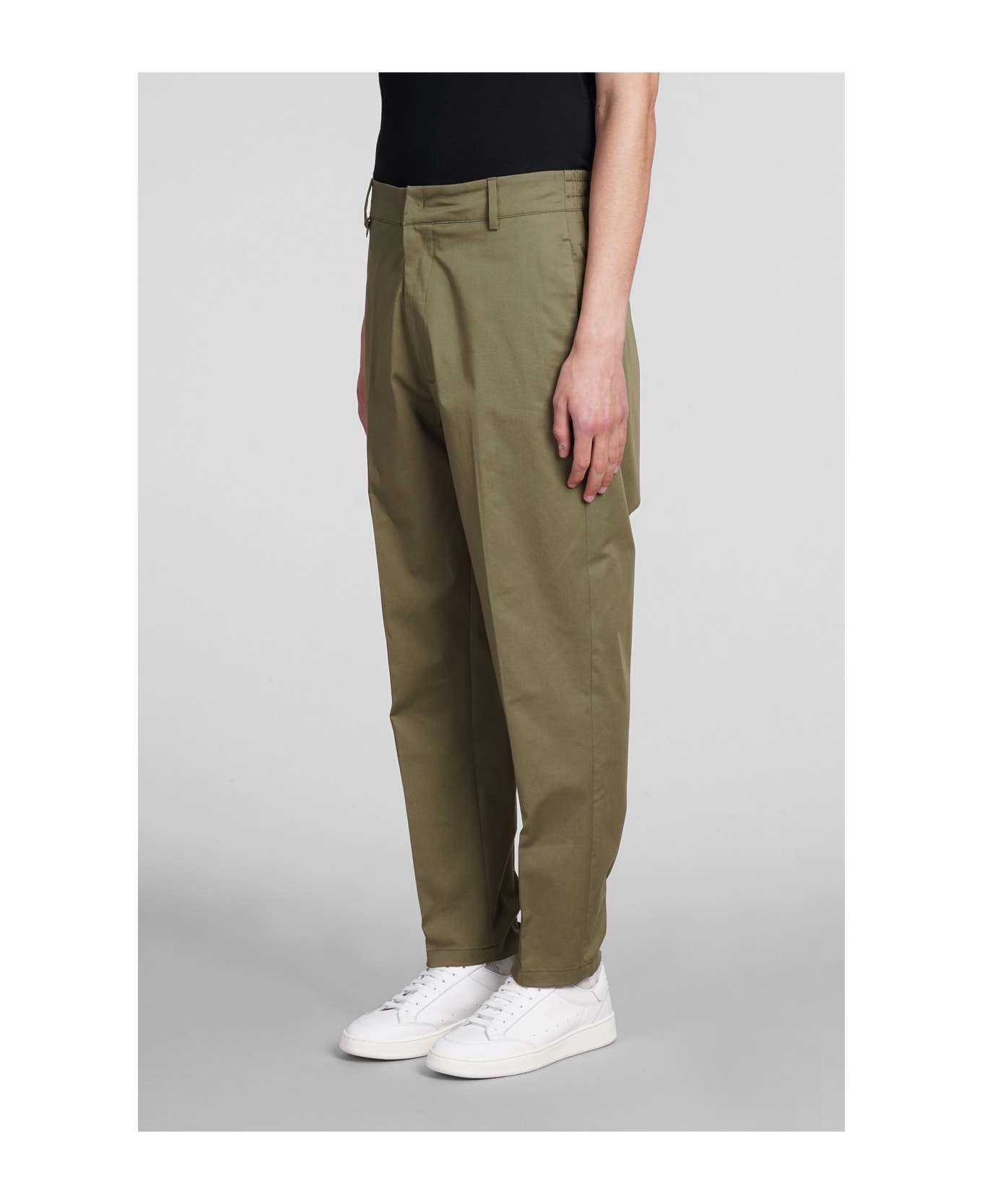 Low Brand George Pants In Green Cotton - green ボトムス