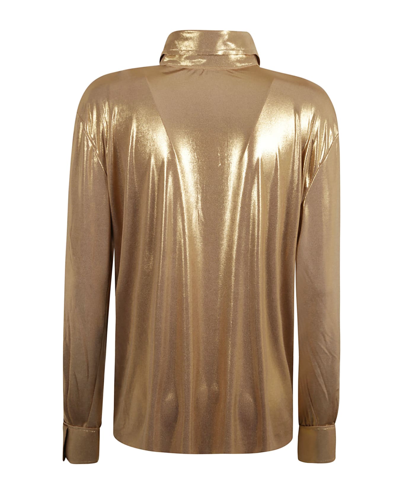 Norma Kamali Shiny Metallic Shirt - Gold