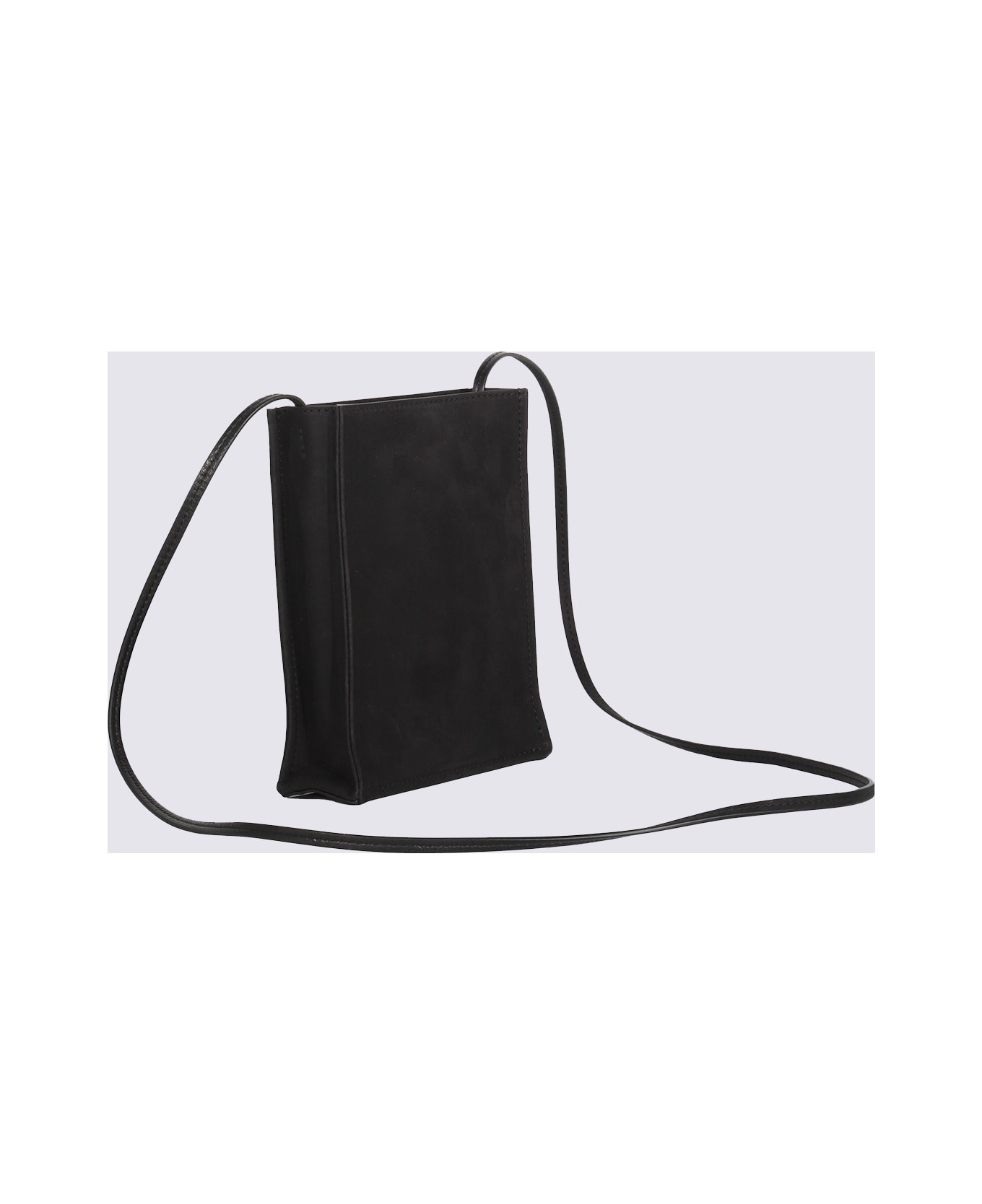 The Row Black Leather Crossbody Bag - BLACK ANS