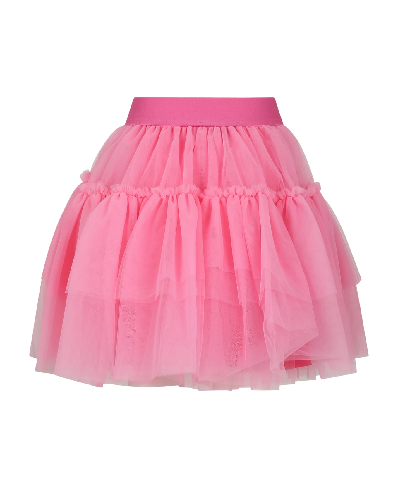 Monnalisa Pink Skirt For Girl With Writing - Pink