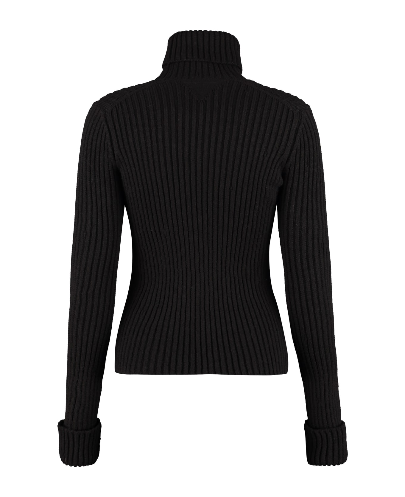 Bottega Veneta Ribbed Turtleneck Sweater - black