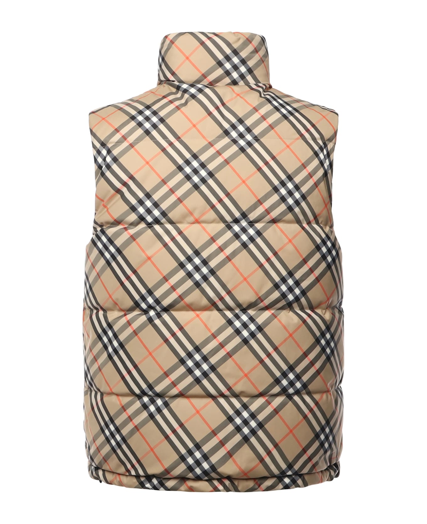 Burberry Reversible Checked Padded Vest - BEIGE/SAND
