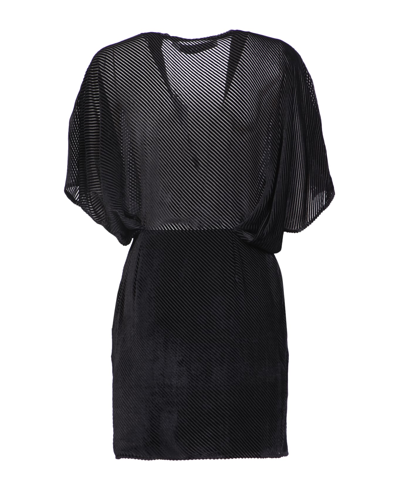 IRO Black V-neck Mini Dress - Black