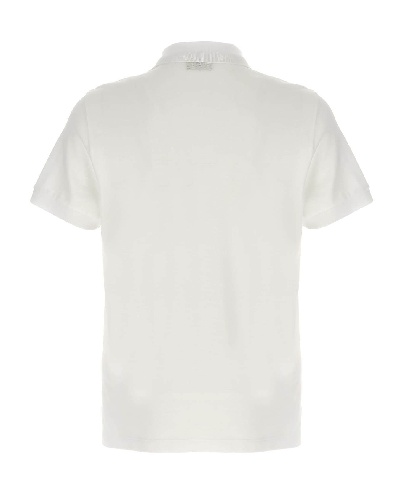 Fendi Ff Metallic Logo Polo Shirt - BIANCO