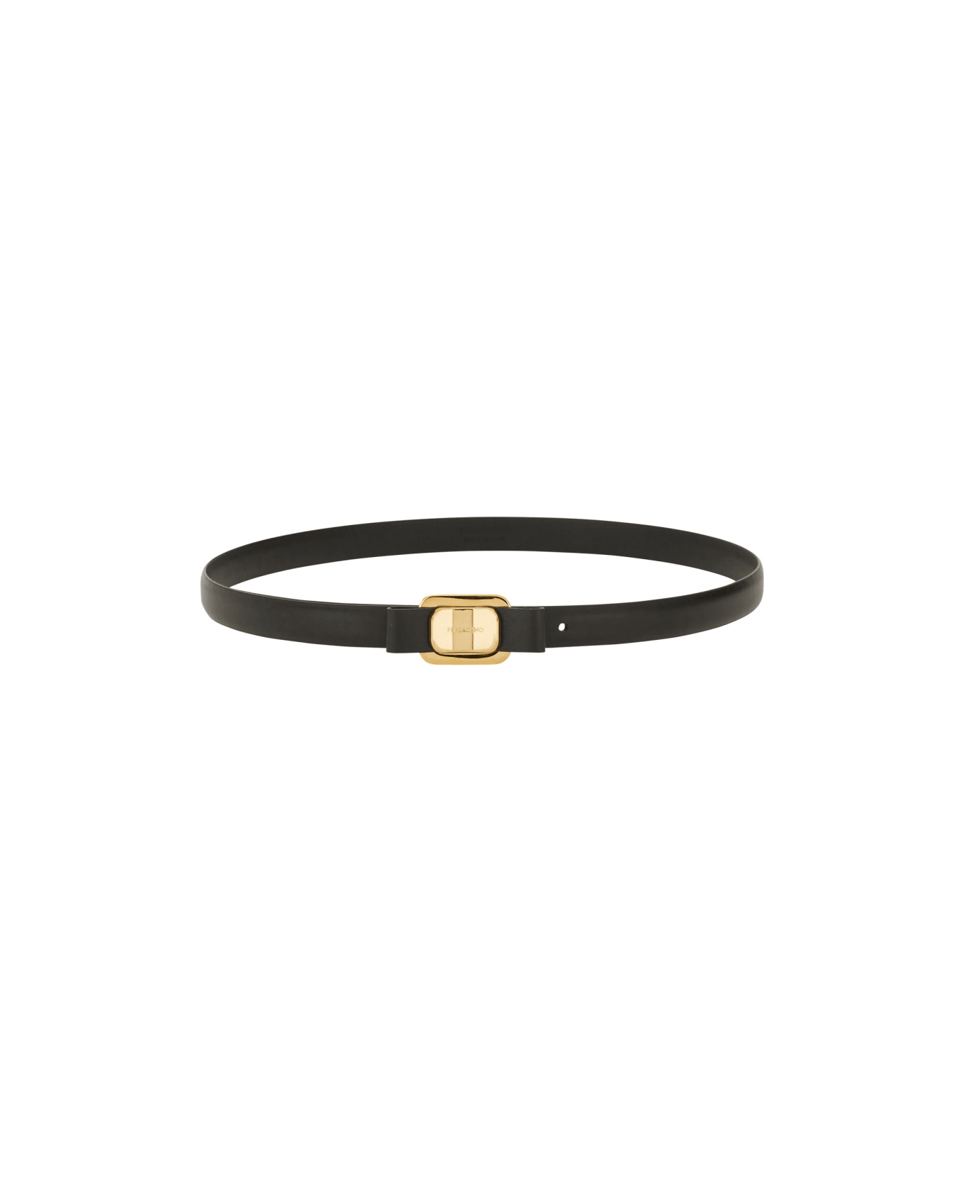 Ferragamo Fixed Belt "new Vara Plate" - BLACK