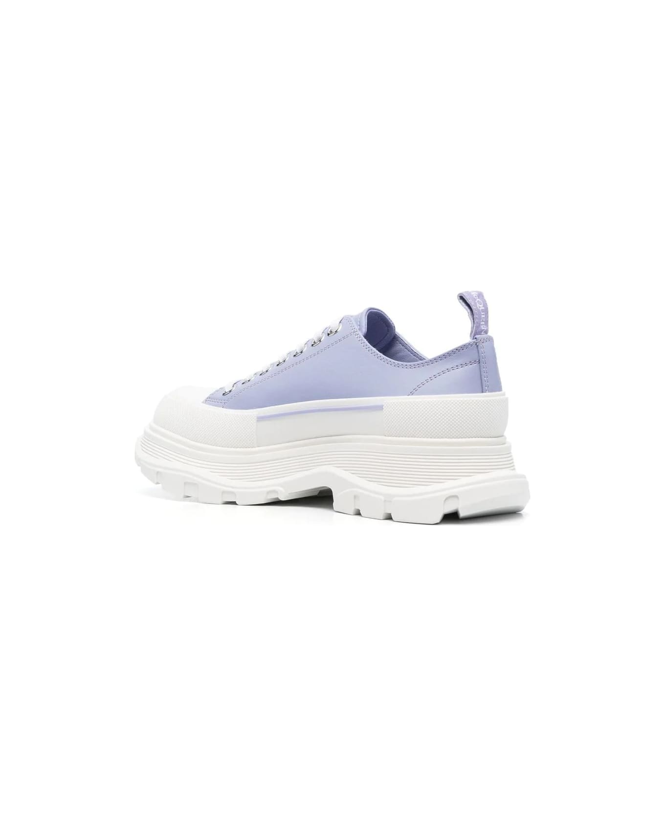Alexander McQueen Lilac And White Tread Slick Laced Shoes - Viola