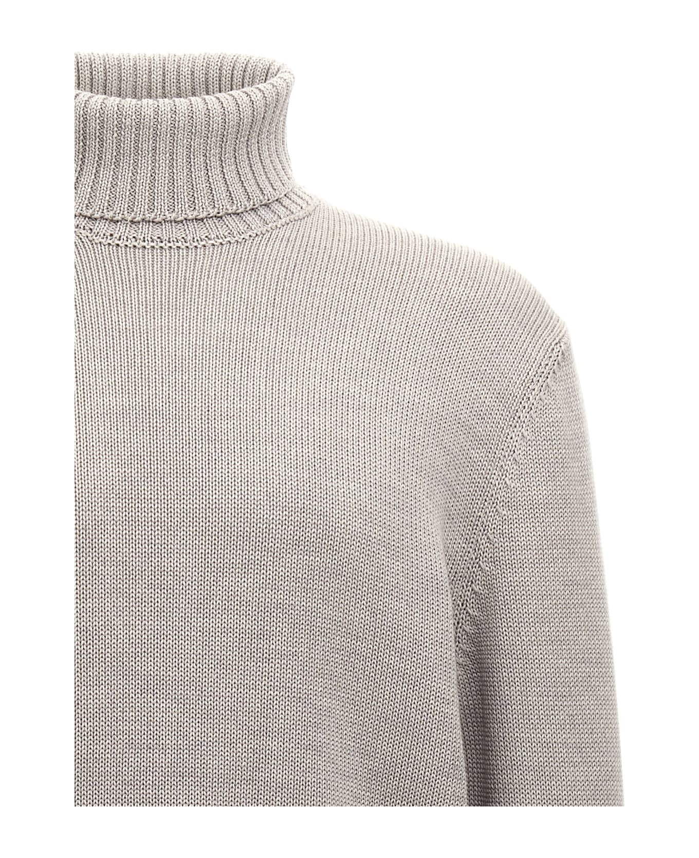 Zanone Turtle-neck Sweater - Gray