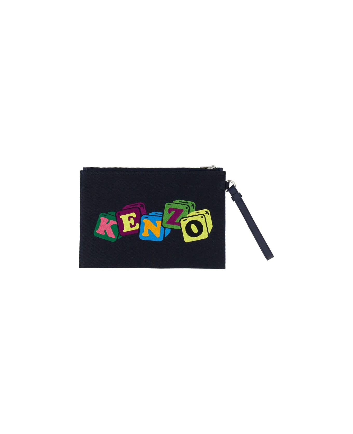 Kenzo Clutch With Embroidery - BLUE