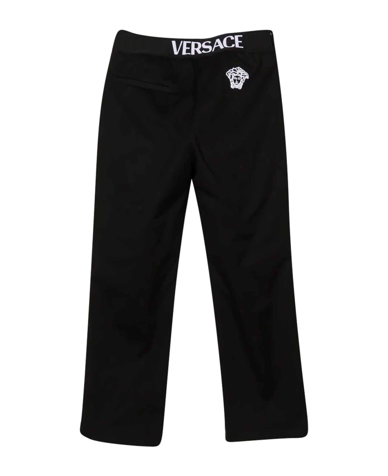 Versace Black Trousers Unisex Kids - Nero