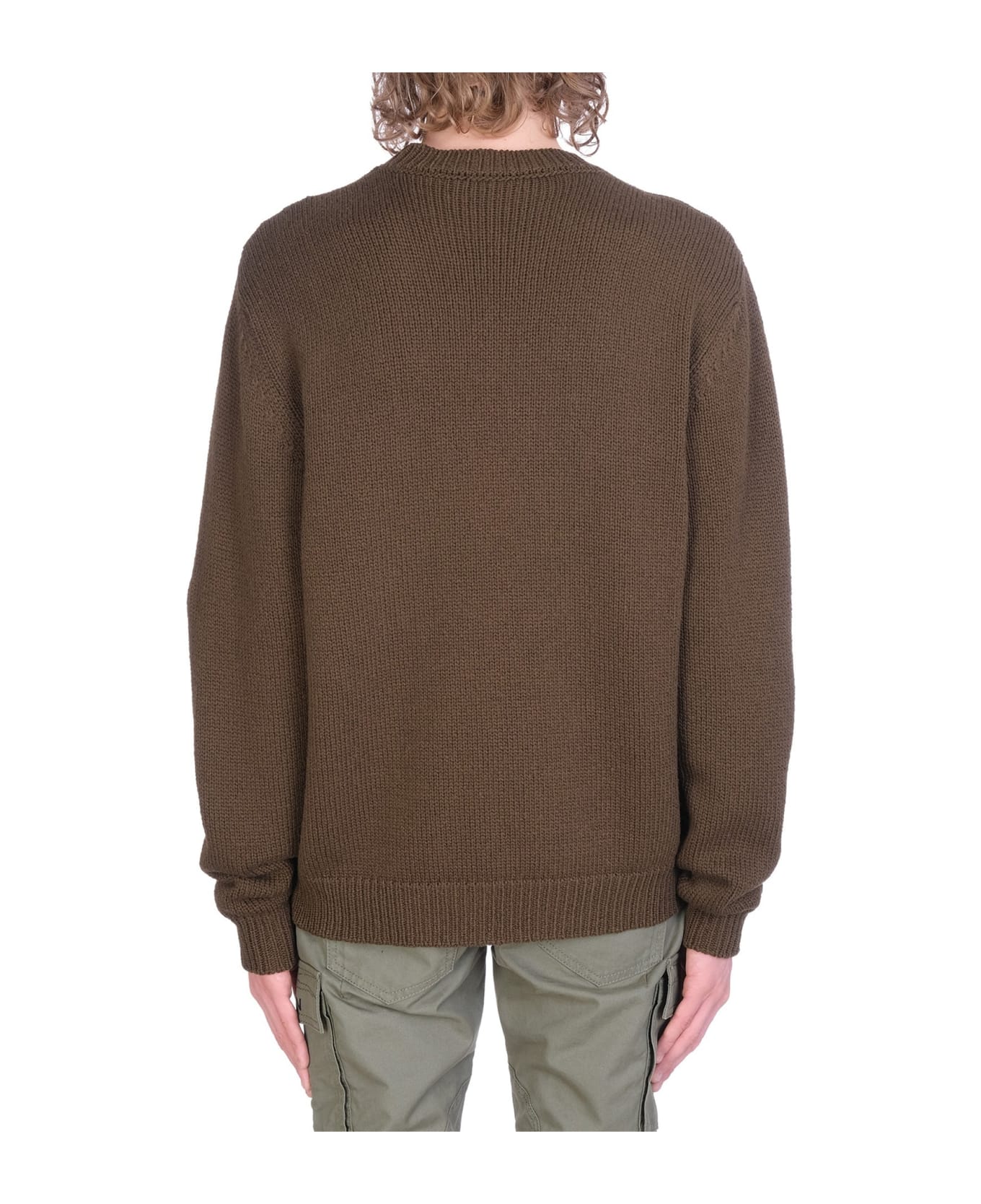 Balmain Wool Logo Sweater - Brown