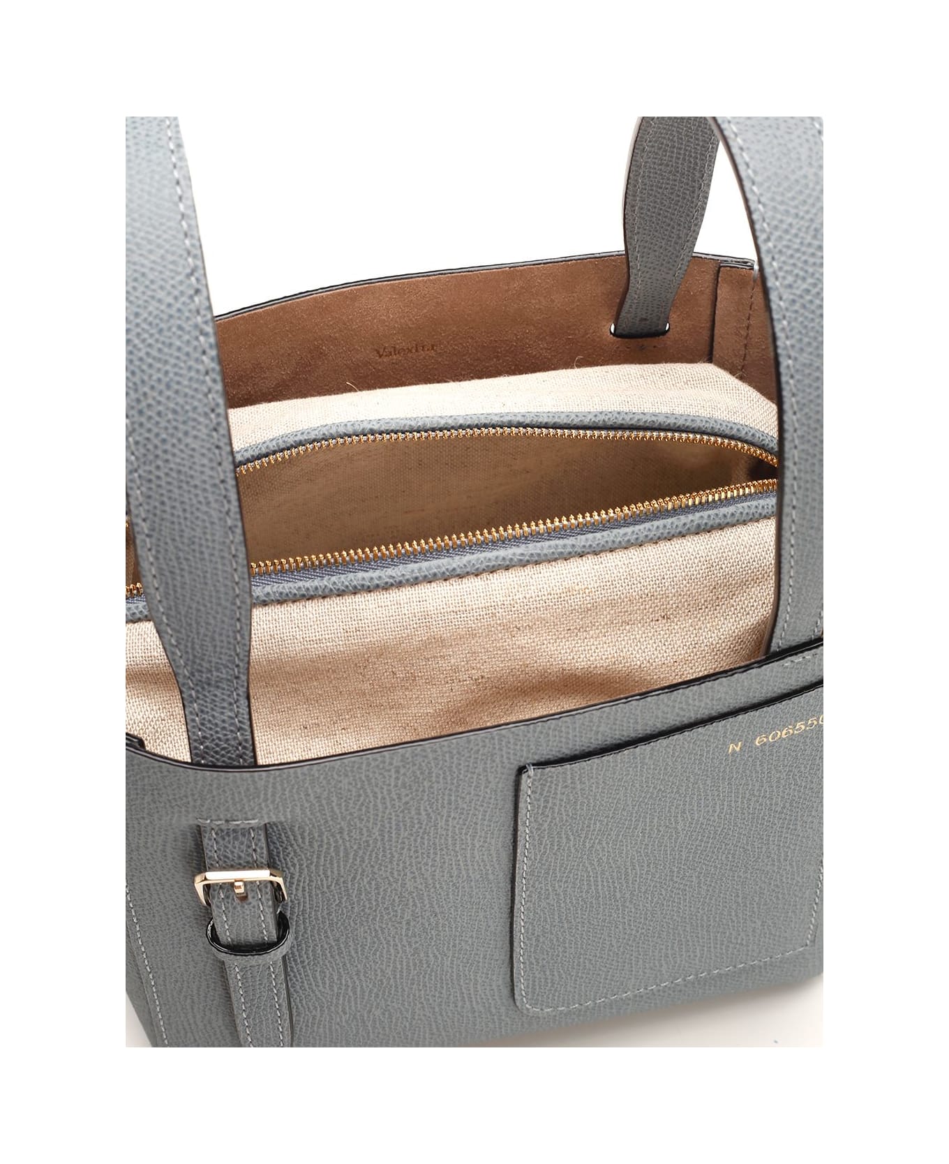 Valextra "soft Micro" Bucket Bag - Light blue