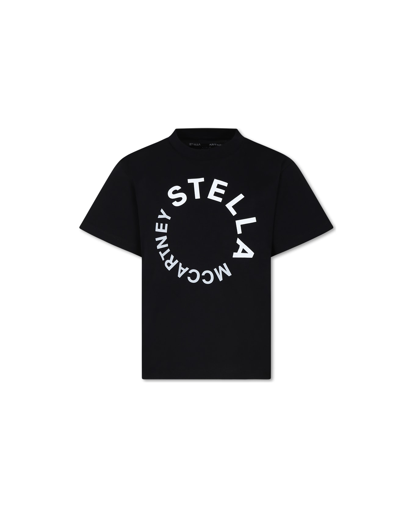 Stella McCartney Black T-shirt For Kids With Logo - Black