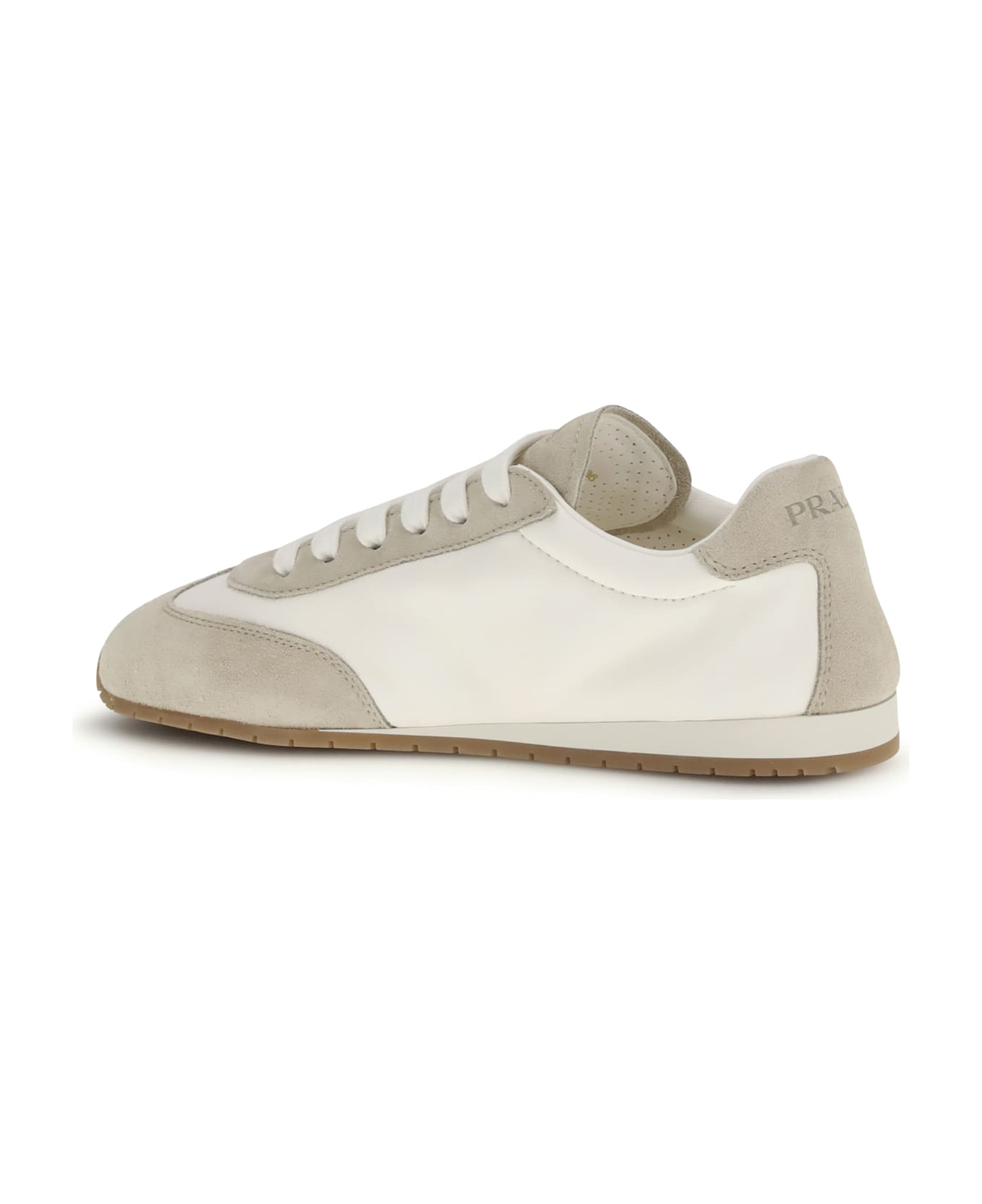 Prada Nappa Leather And Suede Sneakers