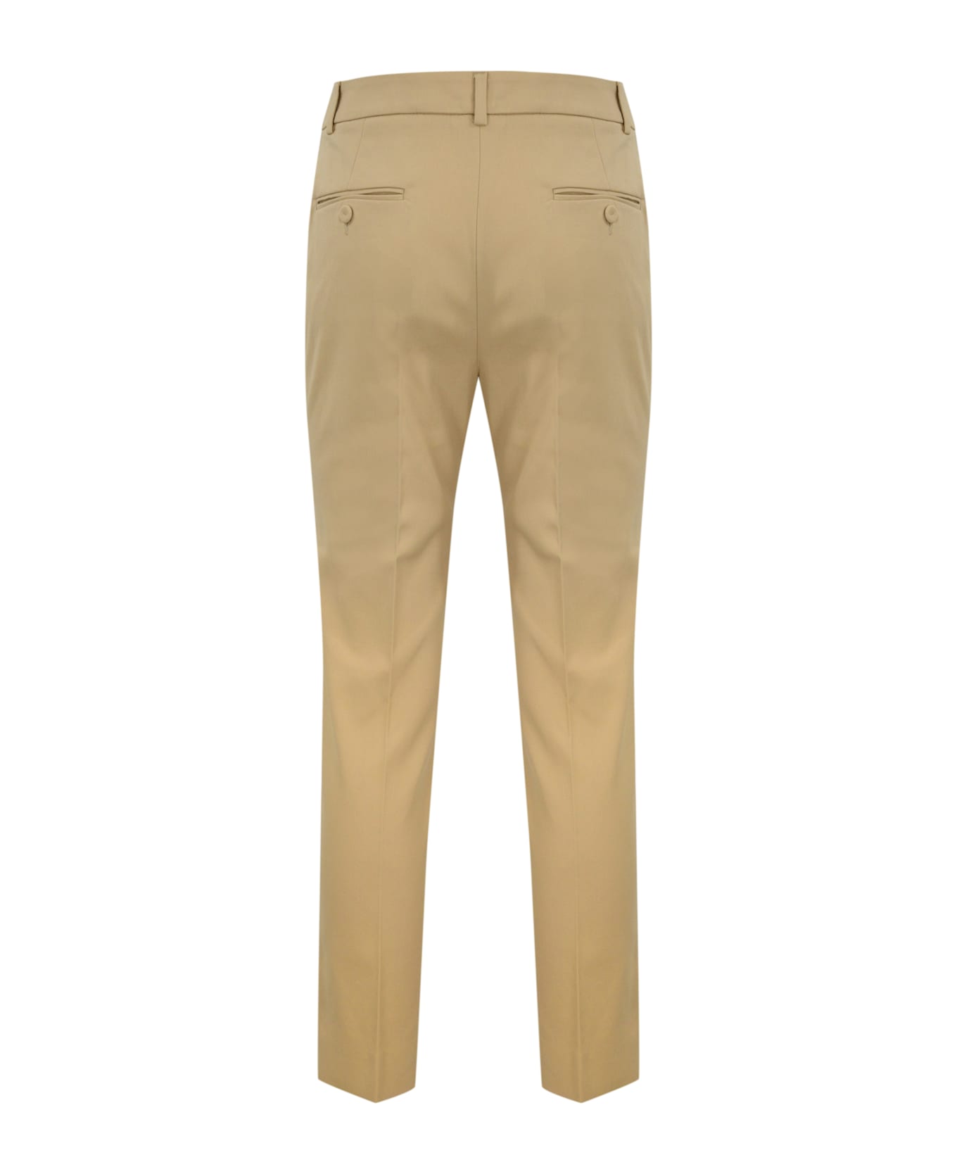 Weekend Max Mara Vite Cigarette Trousers In Stretch Cotton - SAND