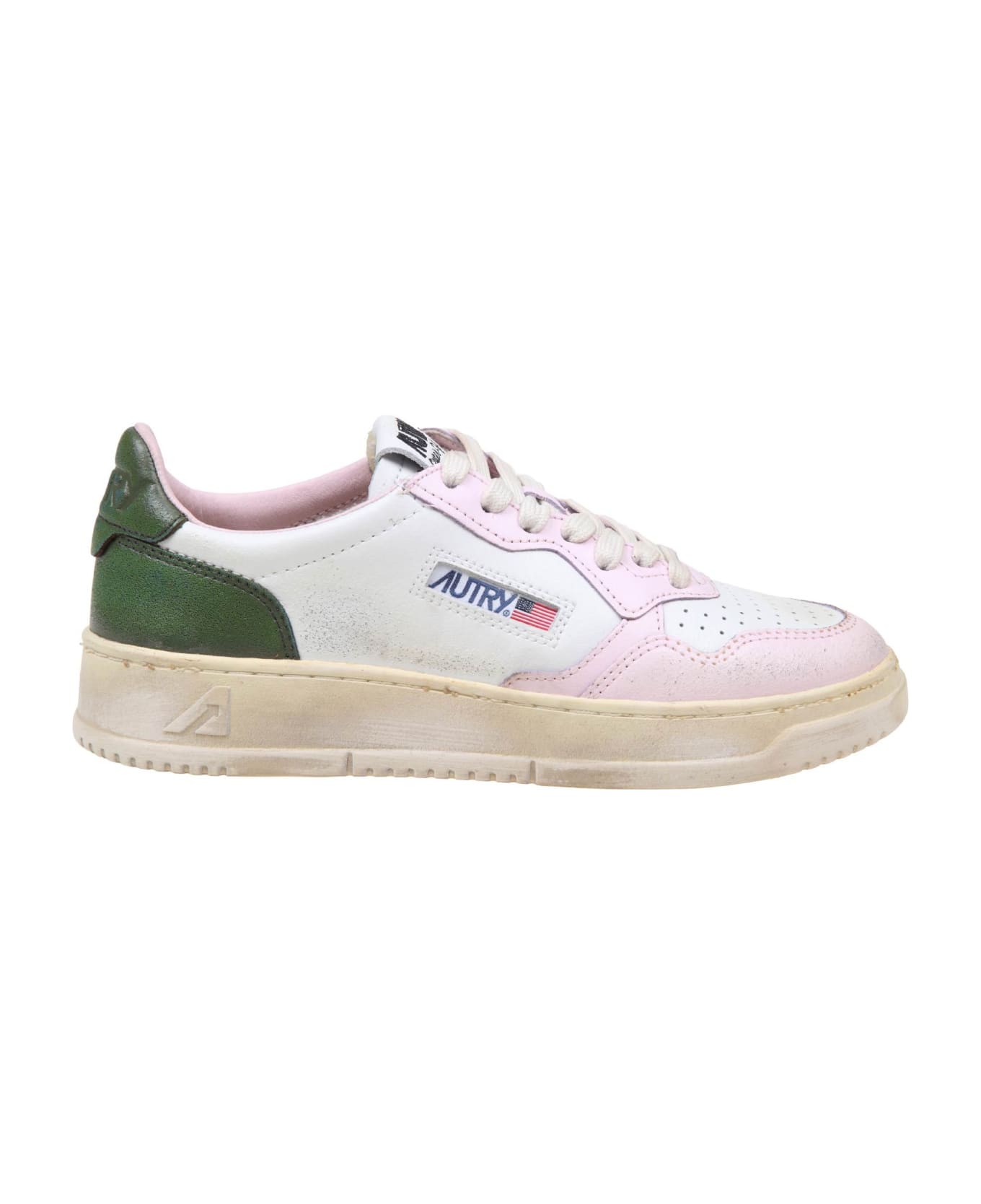 Autry Vintage Leather Sneakers - White/Lilac スニーカー
