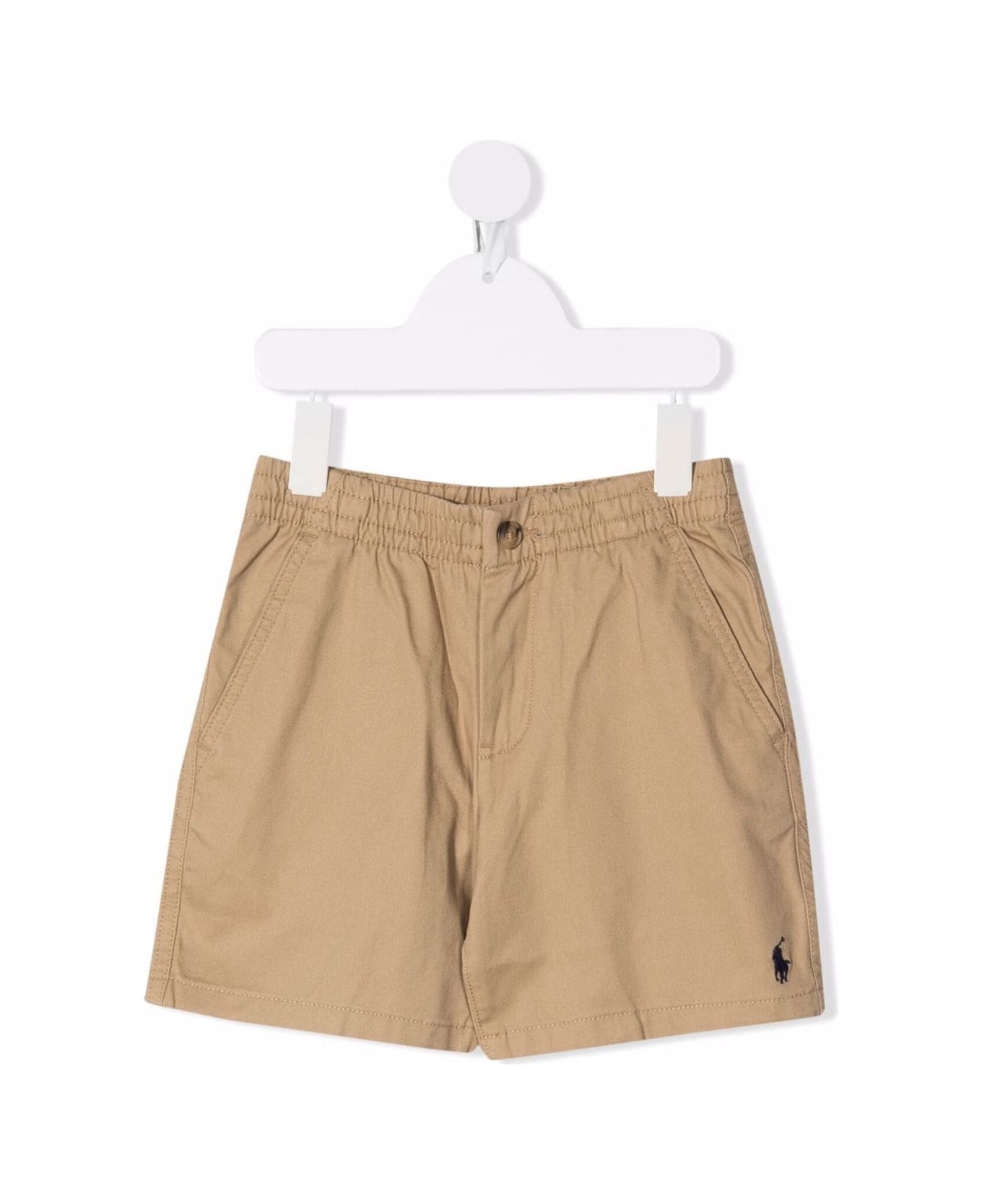 Polo Ralph Lauren Beige Shorts With Pockets In Stretch Cotton Boy - Beige