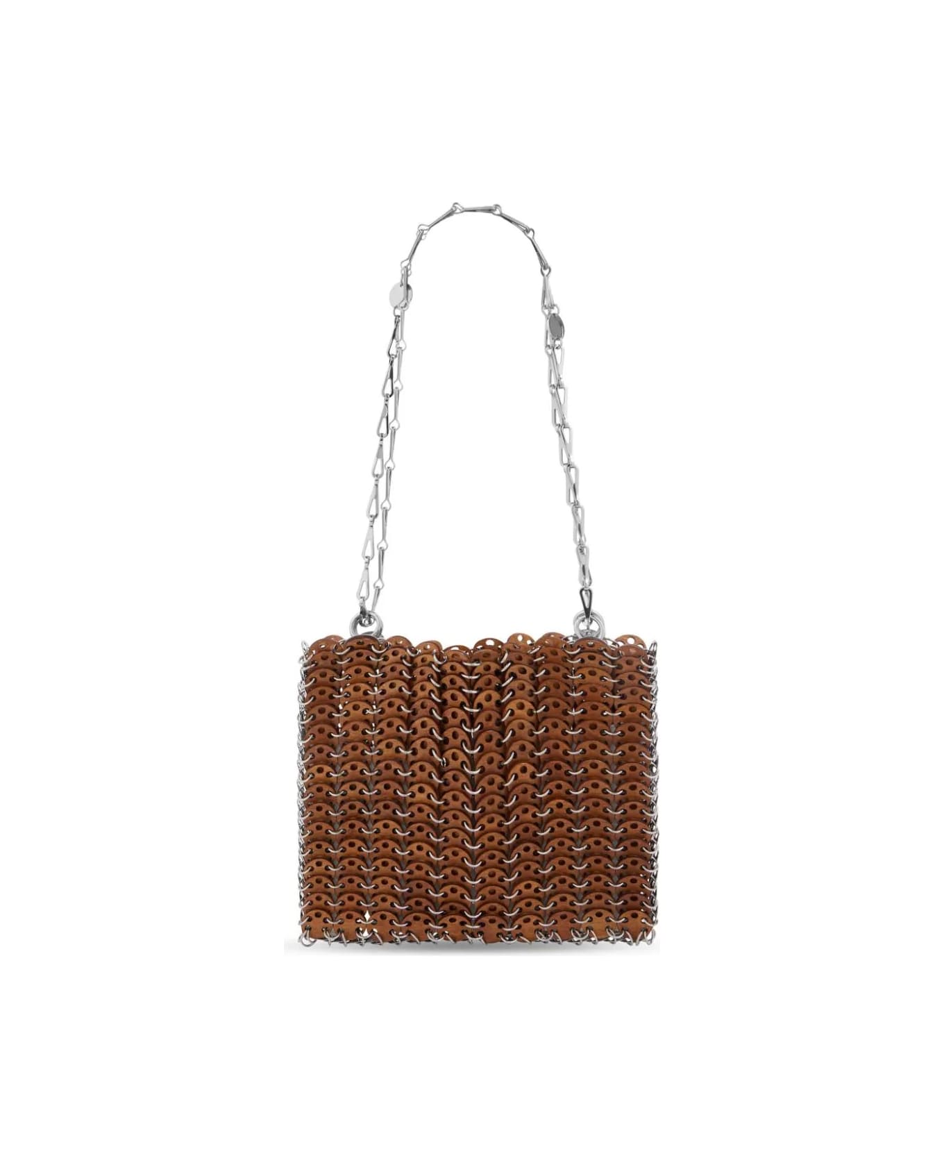 Paco Rabanne Iconic 1969 Bag In Brown Wood - Brown