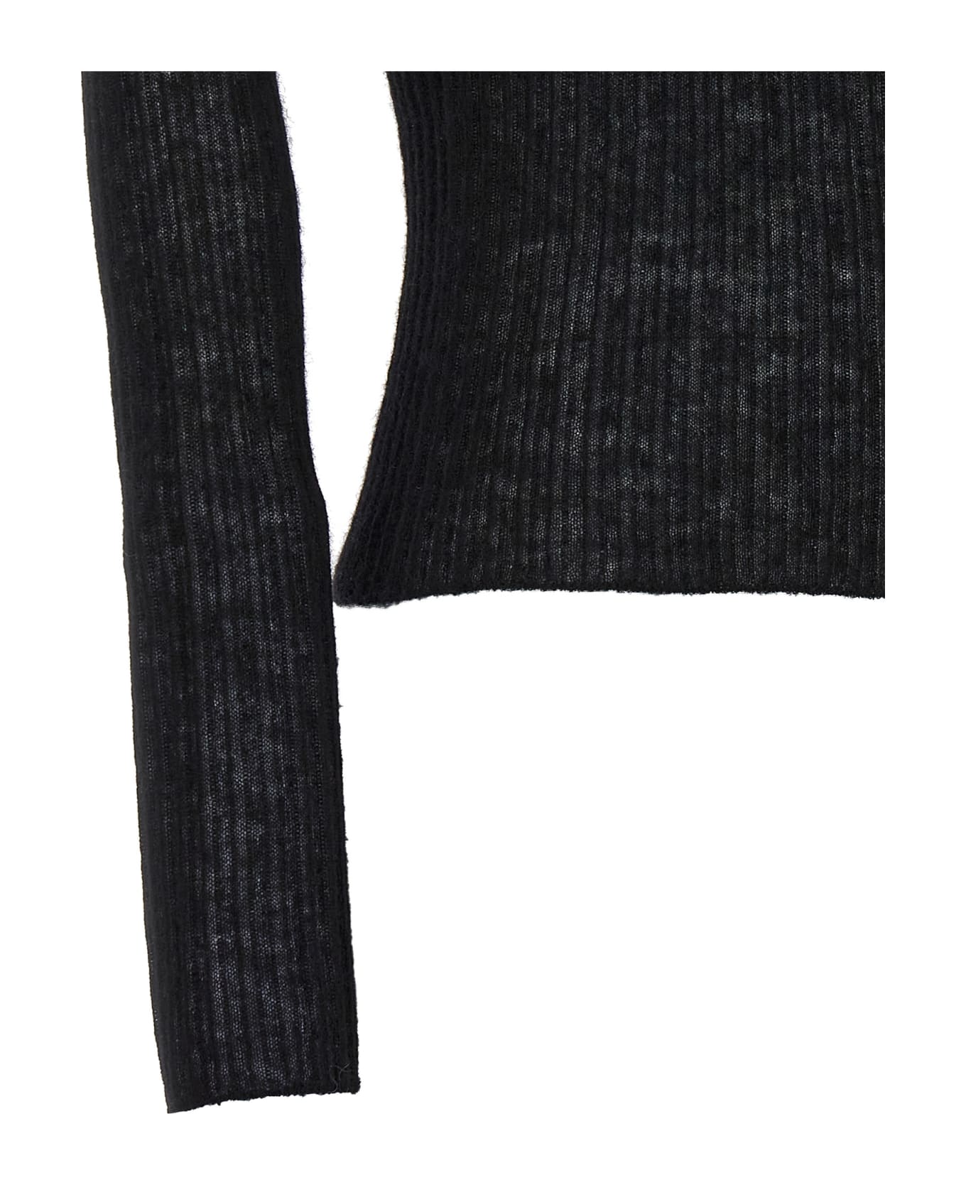 Saint Laurent Ribbed Turtleneck Sweater - Black