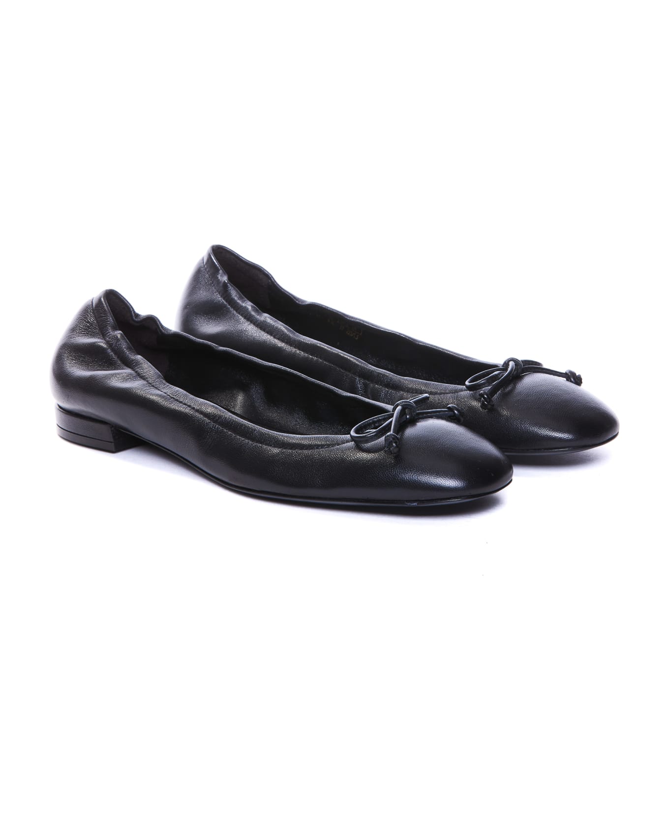 Stuart Weitzman Bria Flat Ballets - Black