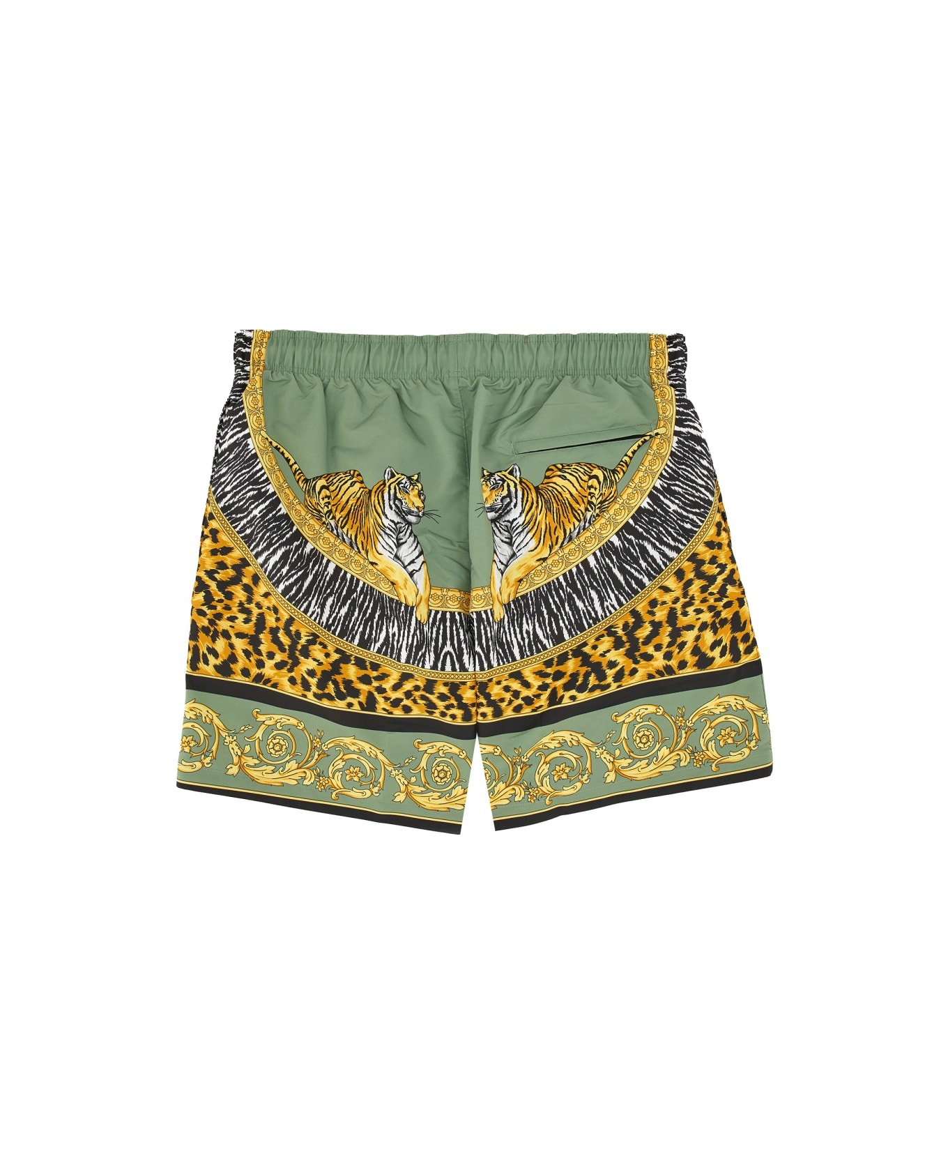 Versace "wild Cats" Beach Bermuda Shorts - MULTICOLOUR