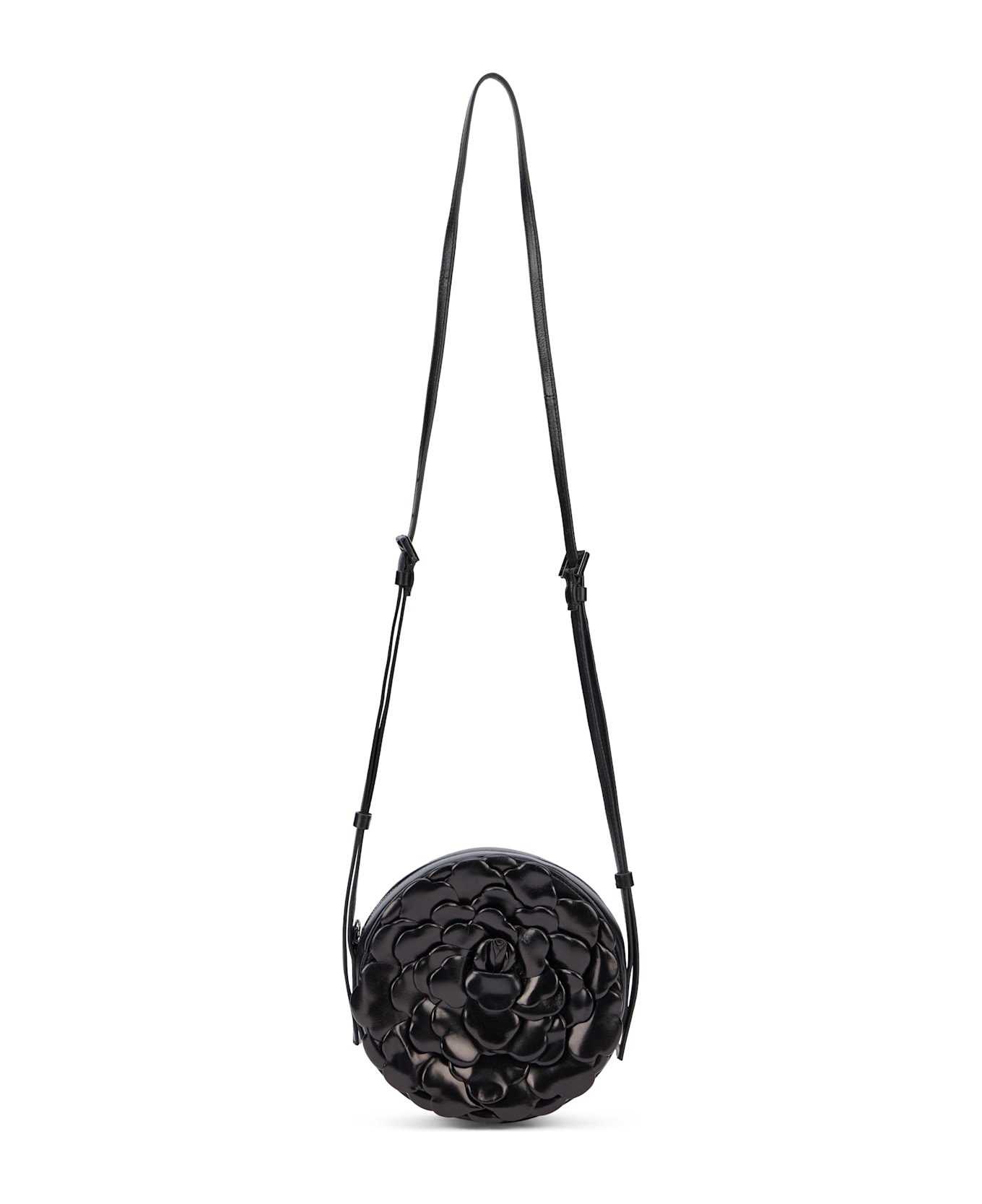 Valentino Garavani Elegant Black Circular Shoulder Bag - black