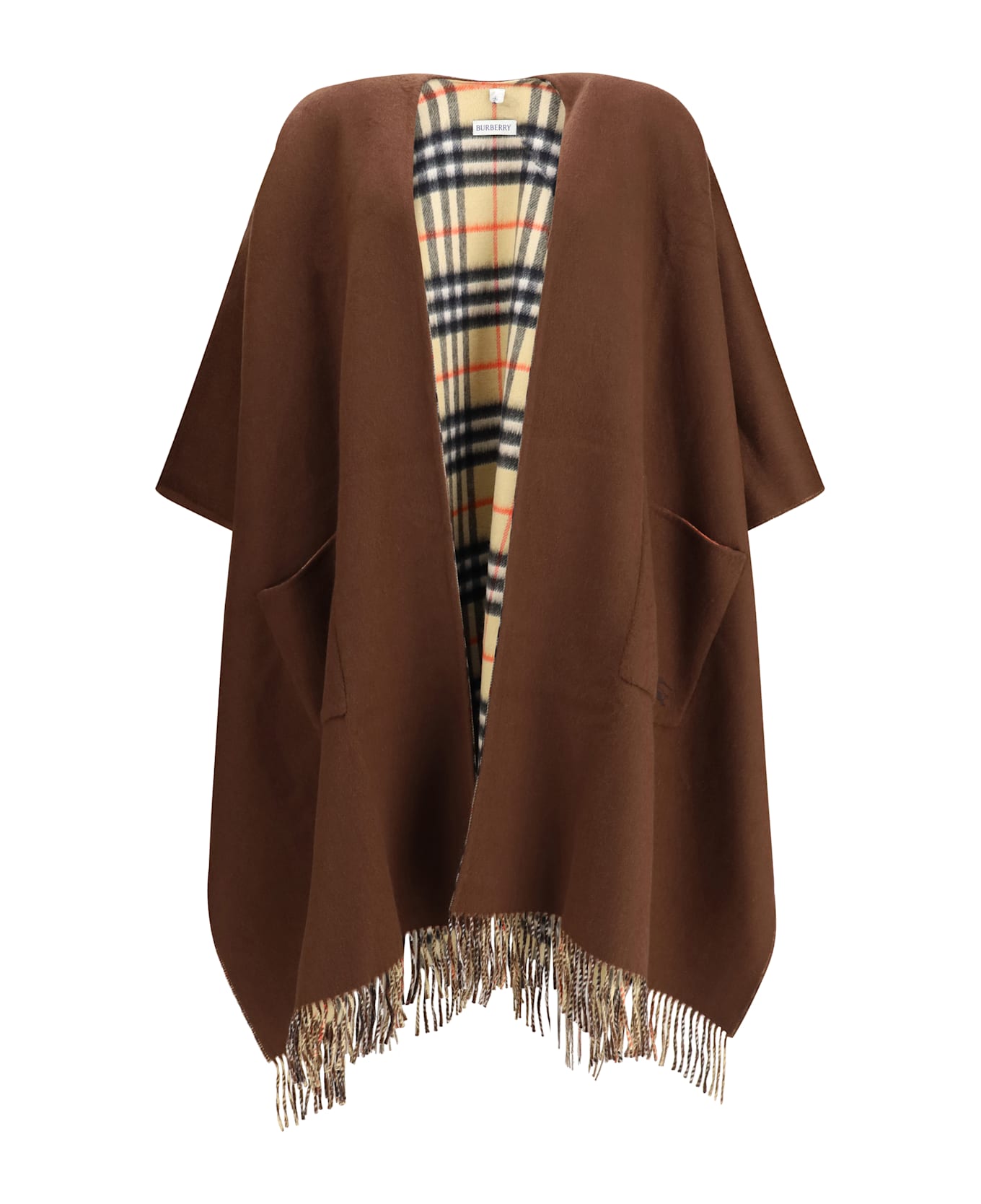 Burberry Reversible Check Wool Cashmere Cape