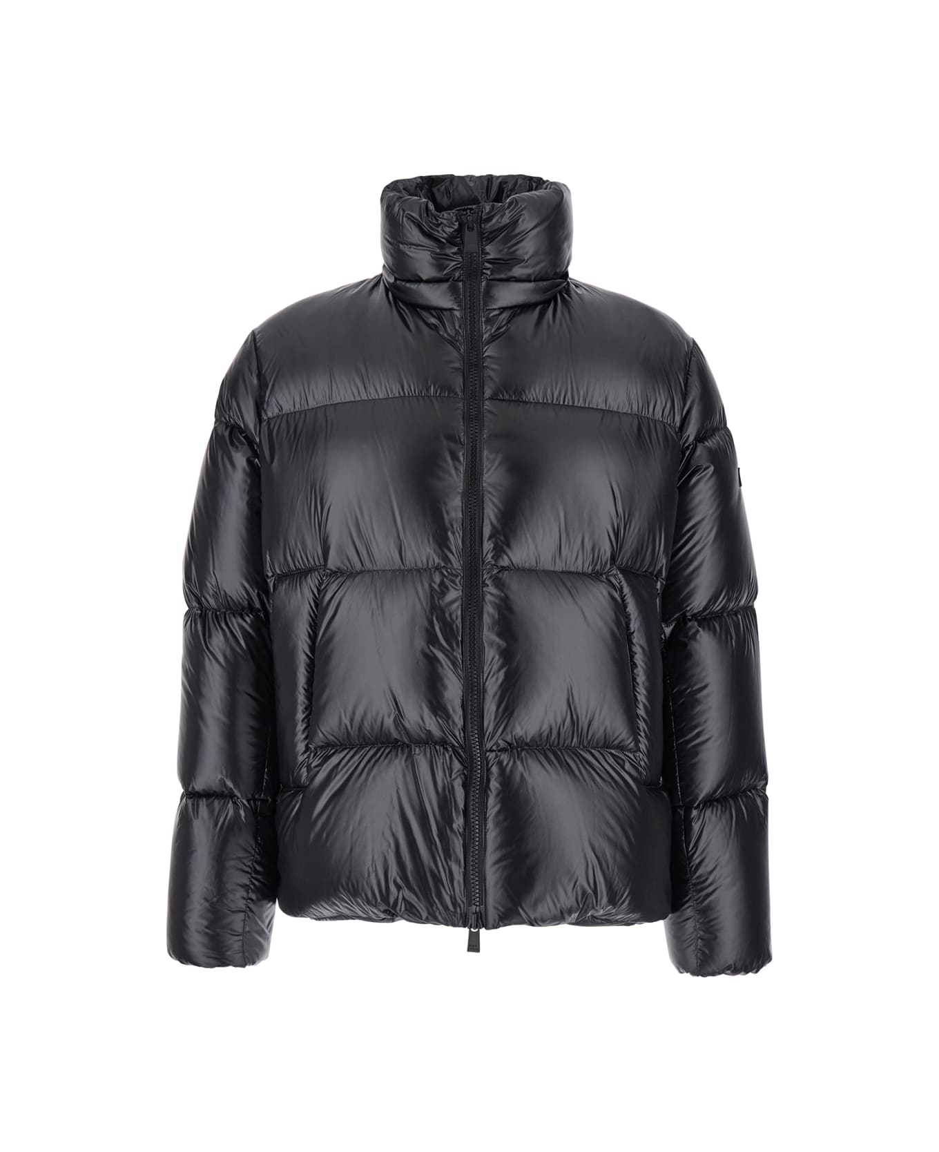 TATRAS 'belbo' Black Down Jacket With Drawstring Hood And Logo Patch In Tech Fabric Man - Black