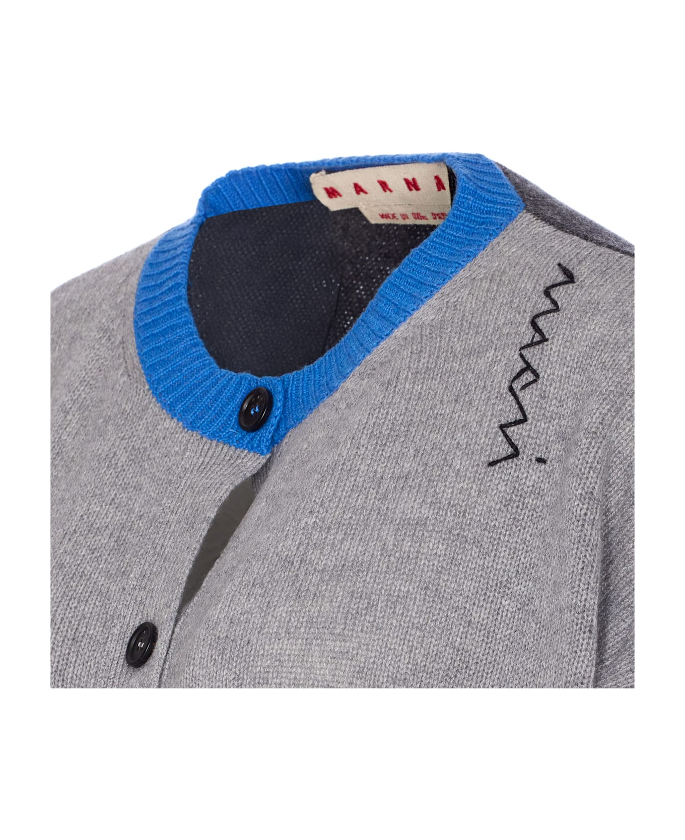 Marni Colour Block Cardigan - Grey