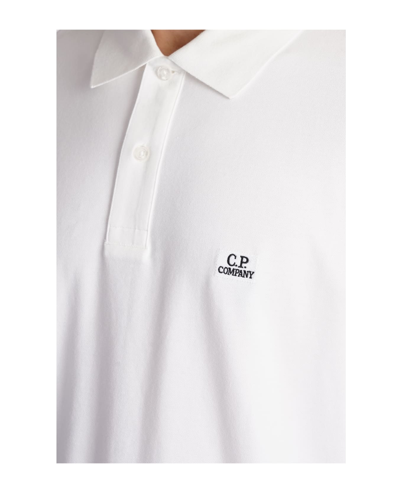 C.P. Company Stretch Piquet Polo Shirt - White