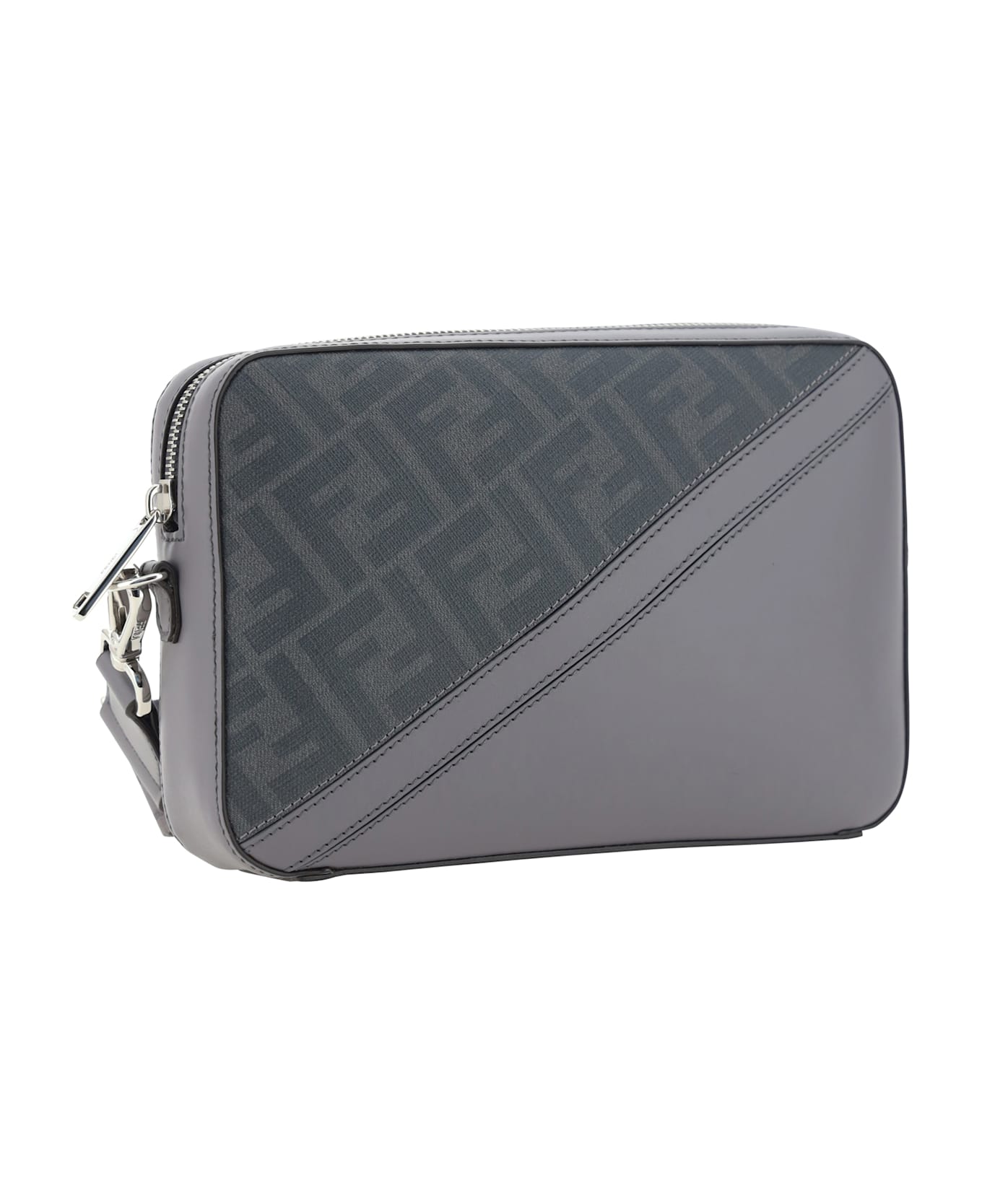 Fendi Diagonal Camera Case Bag - Acciaio+palladio