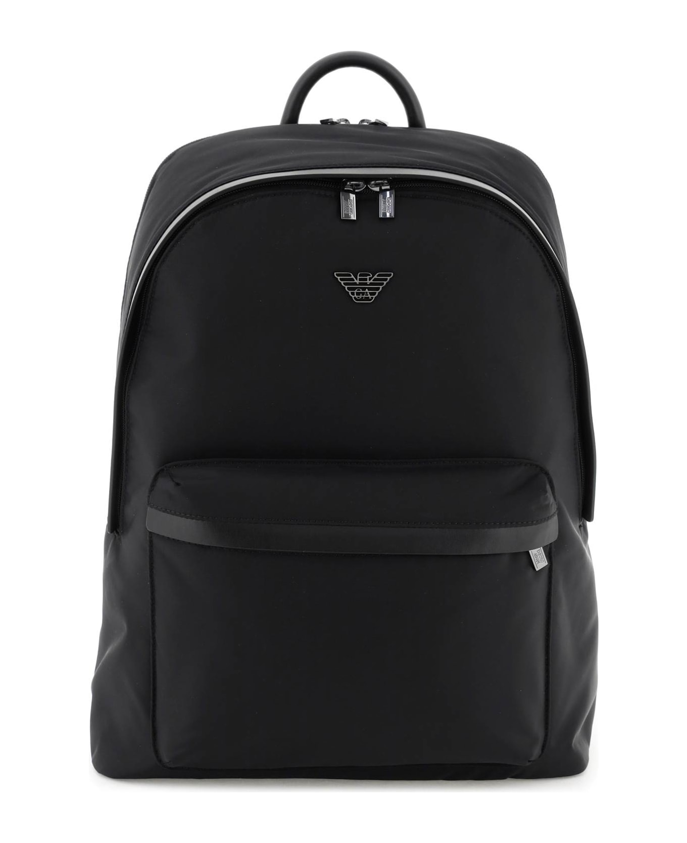 Emporio Armani Recycled Nylon Backpack - Black バックパック